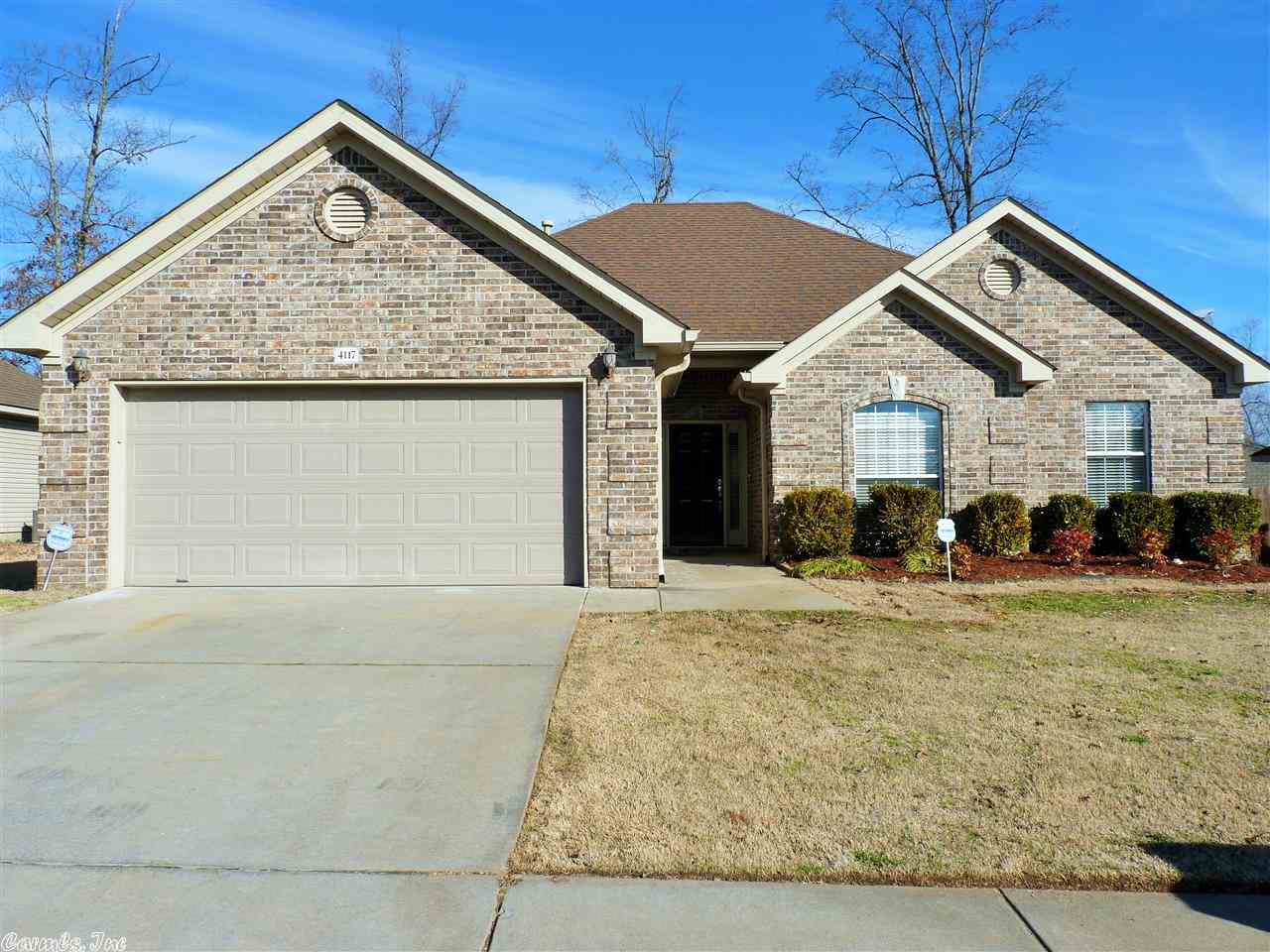 Beautiful updated home in Bryant schools. Home features granite countertops in kitchen and both bathrooms and hardwood floors through out.  New paint and blinds through out. Extra living space off living room that could be used as office, formal dining, game room and the list goes on. Storage building in back.