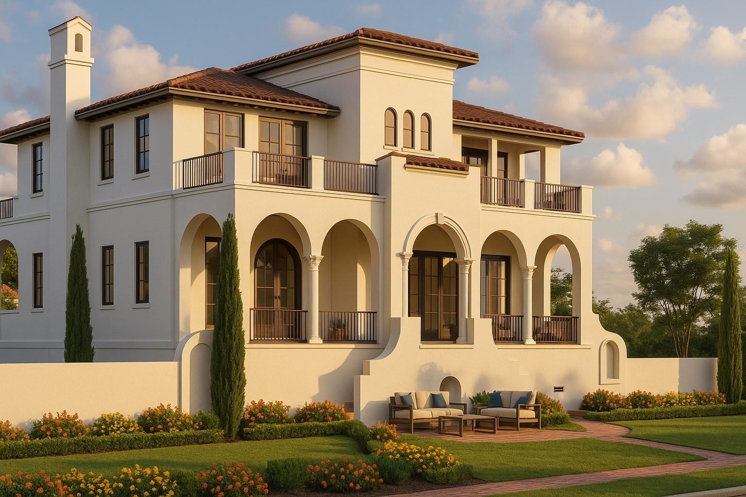 Pre-Construction. To be built. PREMIER LOCATION. PREMIER BUILDER. LUXURY RESIDENCE BY CANOPY BUILDERS IN GRANADA TERRACE ON COFFEE POT BLVD
This custom-designed residence offers the rare opportunity for new luxury living in Granada Terrace, a historic district along Coffee Pot Bayou and one of the most desirable locations in Northeast St. Pete. Designed with timeless Mediterranean influences and modern efficiency, the floor plan blends elegant entertaining spaces with everyday livability. The first floor features a dramatic entry hall, formal dining, a spacious great room, and a chef’s kitchen with pantry and breakfast area opening to a covered terrace and pool. A private first-floor primary suite includes a spa-inspired bath, dual closets, and direct access to the outdoor living areas. Upstairs, three additional bedrooms with en-suite baths are complemented by a recreation room, study, laundry, and multiple oversized balconies capturing views of Coffee Pot Bayou. Outdoor living is highlighted by a pool bath, expansive covered terraces, a pool with spa, and an outdoor kitchen. Additional features include engineered hardwood flooring, hurricane-impact windows, cement tile roof, gas appliances, and a 3-car garage. A builder's home warranty is included, with project completion estimated one year from the start date. The location offers a lifestyle rarely available with 3 waterfront lots, upgraded dock with composite decking, new electric, and a 10lb lift. Enjoy bike rides and walks along more than 7.5 miles of waterfront sidewalks and parks leading to downtown St. Pete. Buyers who engage during construction will have the opportunity to work directly with Canopy Builders to personalize selections and finishes, creating a home that reflects their style in one of St. Petersburg’s most prestigious neighborhoods.