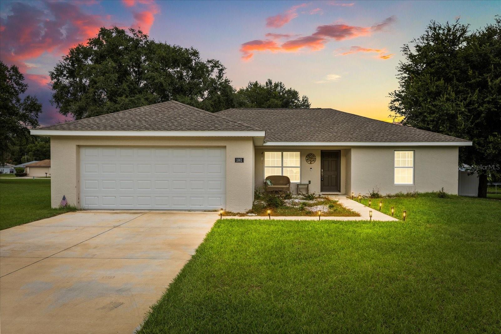 Short Sale. Brand-new 3 bed/2 bath home in desirable Citra Highlands! Built in 2023 by Triple Crown Homes, this “Pine” model offers an open floor plan with a cathedral ceiling, modern finishes, and easy-care tile and carpet flooring. Enjoy a spacious kitchen/family-room combo, split bedroom layout, and a two-car garage. Situated on a quiet lot with easy access to Ocala and Gainesville. Move-in ready and perfect for buyers seeking new construction!