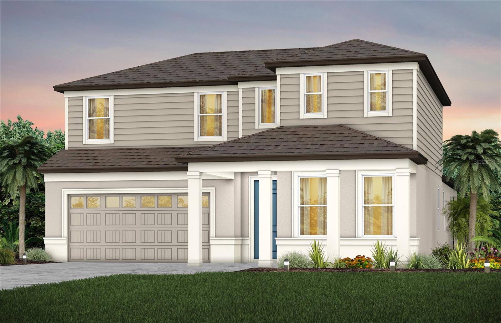 Under Construction. Introducing Seaire, the vibrant new community in Parrish, FL! Seaire promises to redefine resort-style living in Florida with its stunning 4-acre Crystal Lagoon, transforming everyday swimming into a beach-like experience in your own backyard. Residents will enjoy a host of amenities, including an event lawn, water obstacle courses, private cabanas, a full-service bar, and more! Seaire offers a true oasis for families seeking a “vacation living” lifestyle right at home.
Featuring the popular Coral Grand floor plan with an open-concept home design, this home has all the upgraded finishes you've been looking for. The designer gourmet kitchen showcases a center island with single-bowl sink with upgraded faucet, stylish white cabinets, 3cm quartz countertops with 3”x12” tiled backsplash, a spacious pantry, and Whirlpool stainless steel appliances, including a built-in oven and microwave, dishwasher, refrigerator and stovetop with range hood.
The bathrooms have white cabinets and quartz countertops, and a walk-in shower with heavy glass door and dual sinks in the Owner's bath. There is luxury vinyl plank flooring is in the main living areas, 18”x18” tile flooring in the bathrooms and laundry room, and stain-resistant carpet is in the bedrooms and loft. 
This home makes great use of space with a 2nd story loft, 2 bedrooms and full bath upstairs, an enclosed flex room, a convenient laundry room with utility sink, an extended covered lanai and a 2-car garage with epoxy flooring.
Additional upgrades and features include LED downlights in the gathering room, faux wood blinds, iron balusters with oak handrail and Smart Home technology package with a video doorbell. 
Enjoy peace of mind with Pulte’s transferable, 10-year Limited Structural Warranty that covers materials and workmanship in the 1st year, workability of plumbing, electrical, HVAC, and other mechanical systems through the 2nd year, various types of water infiltration and internal leaks through the 5th year, and the structural integrity of the home through the 10th year. Plus, we’re currently offering limited-time incentives and below-market rates!
