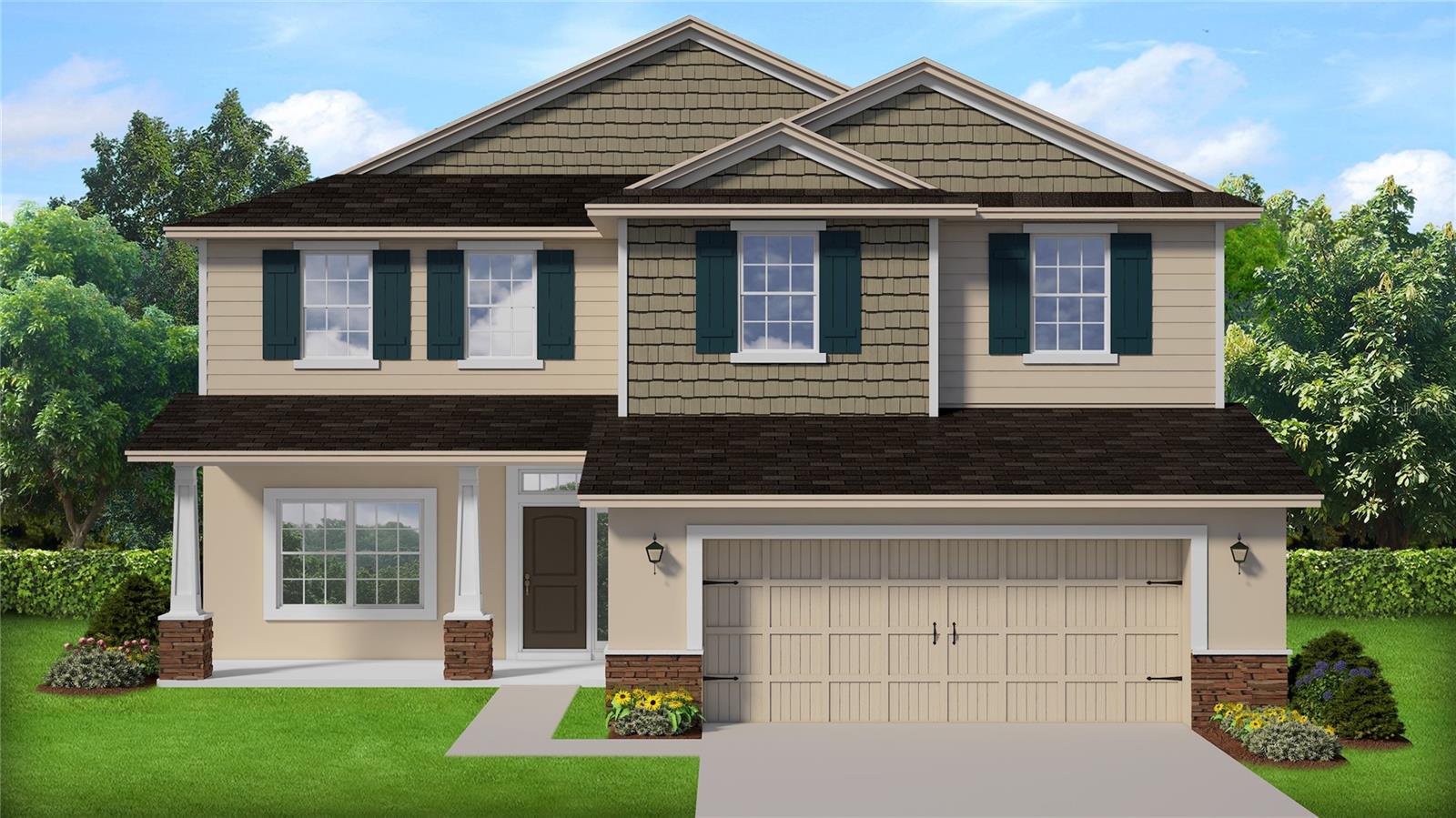 Under Construction. BRAND NEW HOME under construction! Estimated completion is approx Oct/Nov/Dec pending any setbacks beyond the builders control. New community with amenities, resort style pool, playground, sidewalks and more. Shopping, movie theaters, restaurants, hospitals, VA Clinic and i75 nearby. Very close to the Florida Greenway! New Publix right around the corner! Very open floor plan great for entertaining! This 5 bedroom 3 1/2 bath PLUS bonus room sits on a corner lot with no homes directly behind!  Home has many great features including the beautiful Craftsman exterior with front porch, covered rear patio, tile floors in the wet areas and ENTIRE first floor including master bedroom, tile shower and linen closet in master bath, upgraded cabinets, stainless appliance pkg (range, microwave, dishwasher included), Granite counter tops and much more! TAEXX pest control system built in walls. Builder warranty! Builder helps with closing costs when Buyer pays cash or closes with Seller approved lender. Prices and Promotions subject to change without notice. Pictures are of similar home for illustrative purposes only. Colors and features will vary!