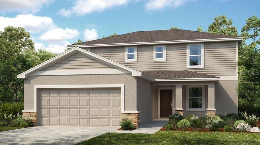Under Construction. REPRESENTATIVE PHOTOS ADDED! Built by Taylor Morrison, November Completion - The Redbud in Stepping Stone with an extensive living area that comprises most of the ground floor of the home, kitchen on one end and the gathering room on the other. A casual dining room connects the two spaces and leads outside to the patio via sliding glass doors. An oversized walk-in pantry is conveniently located next to the owner’s entrance for easy unloading and a powder room and coat closet is found adjacent to the foyer. Upstairs, a deluxe primary retreat includes a well-equipped bath and large walk-in closet. The three secondary bedrooms share a bathroom with dual sinks and vanities plus interior door for added privacy.  Design upgrades include: White cabinets in kitchen and bathrooms, quartz counters and upgraded lighting fixtures.