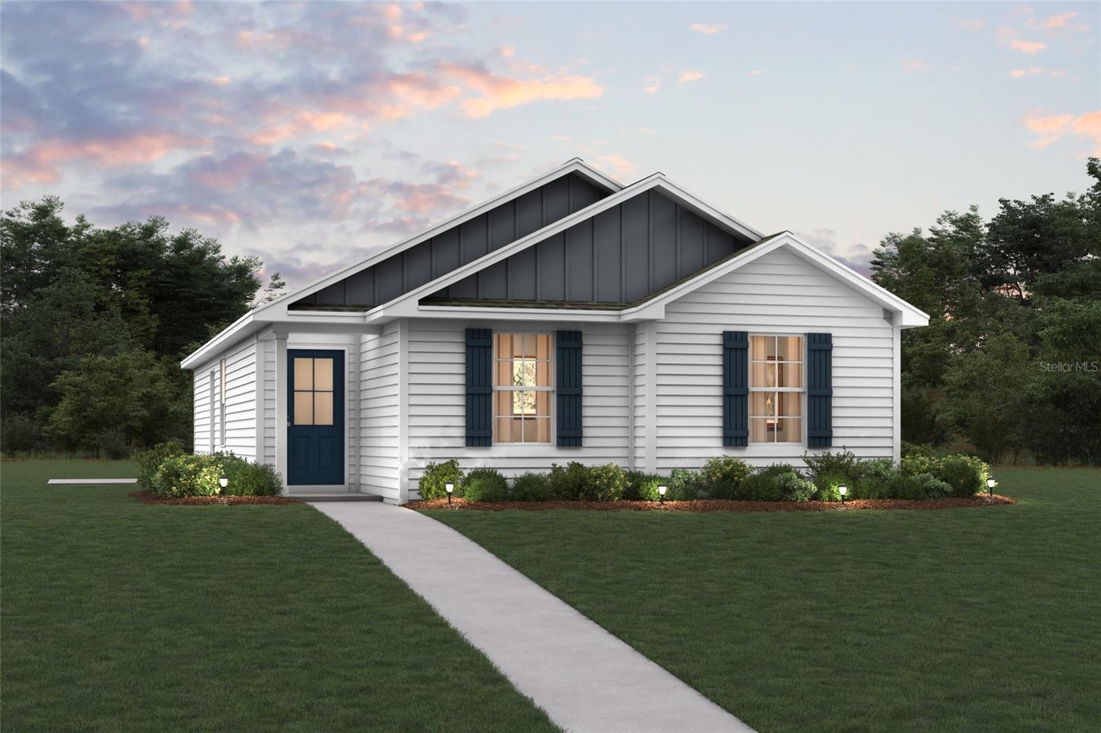 Under Construction. Welcome home to this NEW Single-Story Home in the Daytona North Community! The desirable Rutherford Plan boasts an open design encompassing the Living, Dining, and Kitchen spaces. The Kitchen features gorgeous cabinets, quartz countertops, and Stainless-Steel Appliances (including Range with a Microwave hood and Dishwasher). The primary suite has a private bath, dual vanity sinks, and a walk-in closet. This Home also includes 3 more bedrooms and a whole secondary bathroom. Energy-efficient Low-E insulated dual-pane vinyl windows and a one-year limited warranty ensure comfort and peace of mind.
Ask sales counselor about new enhanced kitchen cabinet features and updated farmhouse style trim package!