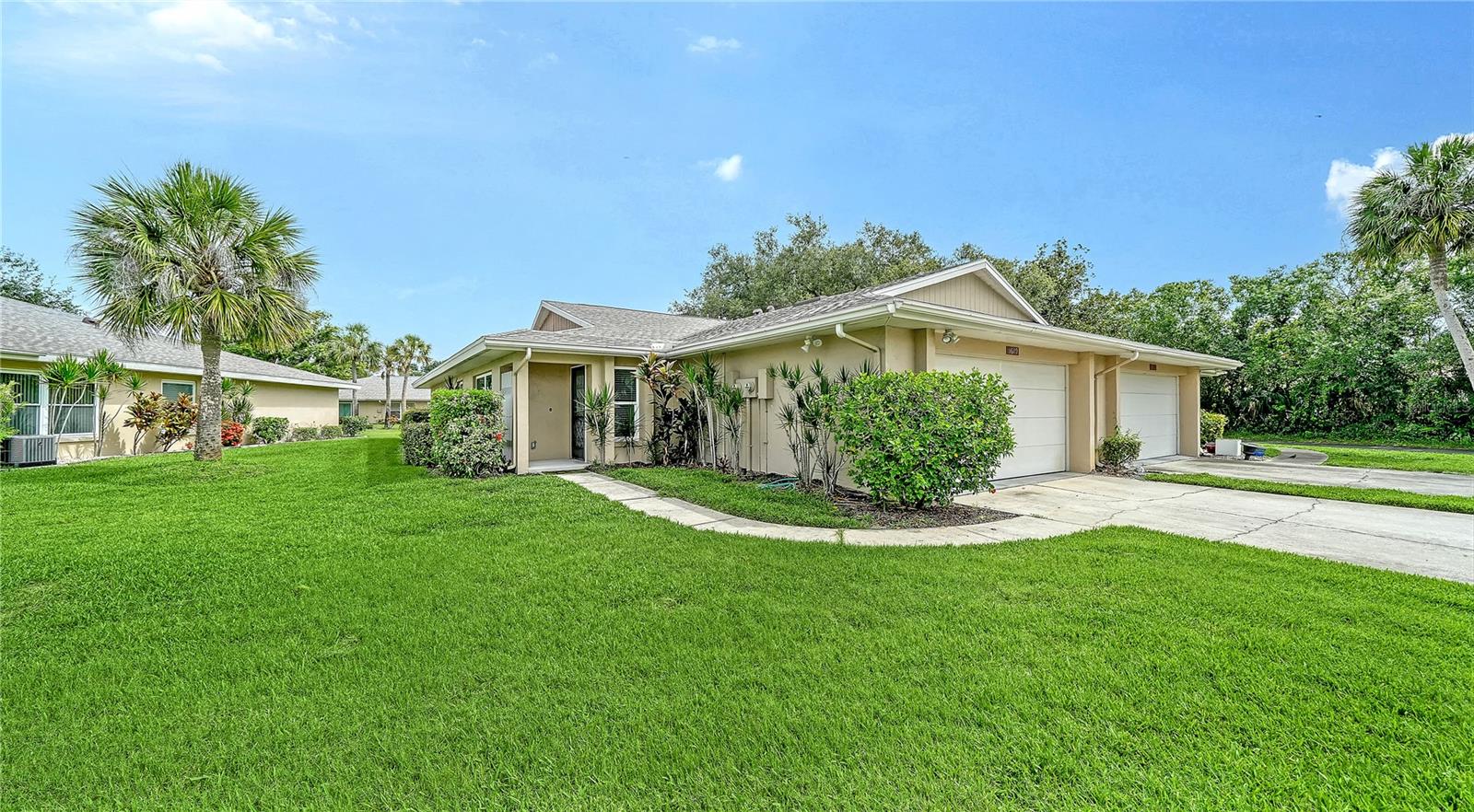 Welcome to this stunning 2-bedroom, 2-bathroom villa in the highly sought-after Center Gate Village! Recently and completely remodeled, this home boasts modern finishes and a fresh, contemporary design throughout. From the updated kitchen with sleek countertops and new appliances to the stylish bathrooms featuring elegant fixtures, no detail has been overlooked. The spacious living areas provide a bright and inviting atmosphere, while the private patio provides a perfect spot for relaxation. With everything updated to perfection, this villa offers the ultimate in comfort and convenience, all within a prime location. Not to mention the large 2-car garage, and sparkling community pool! Come see it today!