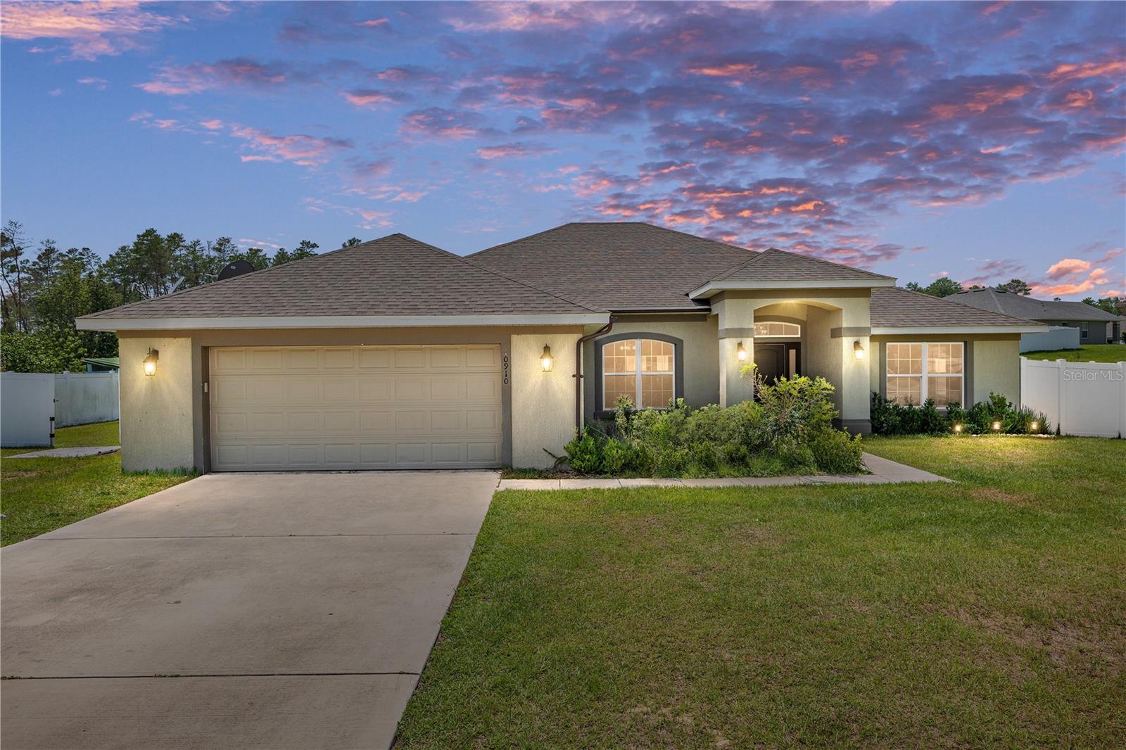 Welcome to this 4-bedroom, 3-bathroom home with a versatile bonus room that can be used as a home office, media room, playroom, or additional guest space. Situated on a 0.50-acre lot, the property features a fully fenced backyard with ample room for outdoor living, entertaining, gardening, or the future addition of a pool.
The open floor plan offers comfortable living and functional design, featuring a spacious living area, a gourmet kitchen with an adjoining breakfast nook, and ceramic tile flooring throughout the main living spaces for easy maintenance.
The split-bedroom layout includes a private secondary suite with its own full bathroom, providing flexibility for guests or multi-generational living. The primary suite features a walk-in closet, garden tub, separate walk-in shower, and dual vanities. A third full bathroom offers dual sinks and convenient access to the covered lanai.

Additional highlights include:

* 4 bedrooms and 3 full bathrooms
* Bonus room with flexible use options
* Open-concept living and dining areas
* Gourmet kitchen with breakfast nook
* Ceramic tile flooring throughout
* Split-bedroom floor plan
* Covered lanai
* Fully fenced 0.50-acre lot
* Convenient location near shopping, restaurants, medical facilities, and everyday amenities
Some photos have been virtually staged to illustrate the property's potential. Buyers are encouraged to verify all room dimensions, measurements, and property information.