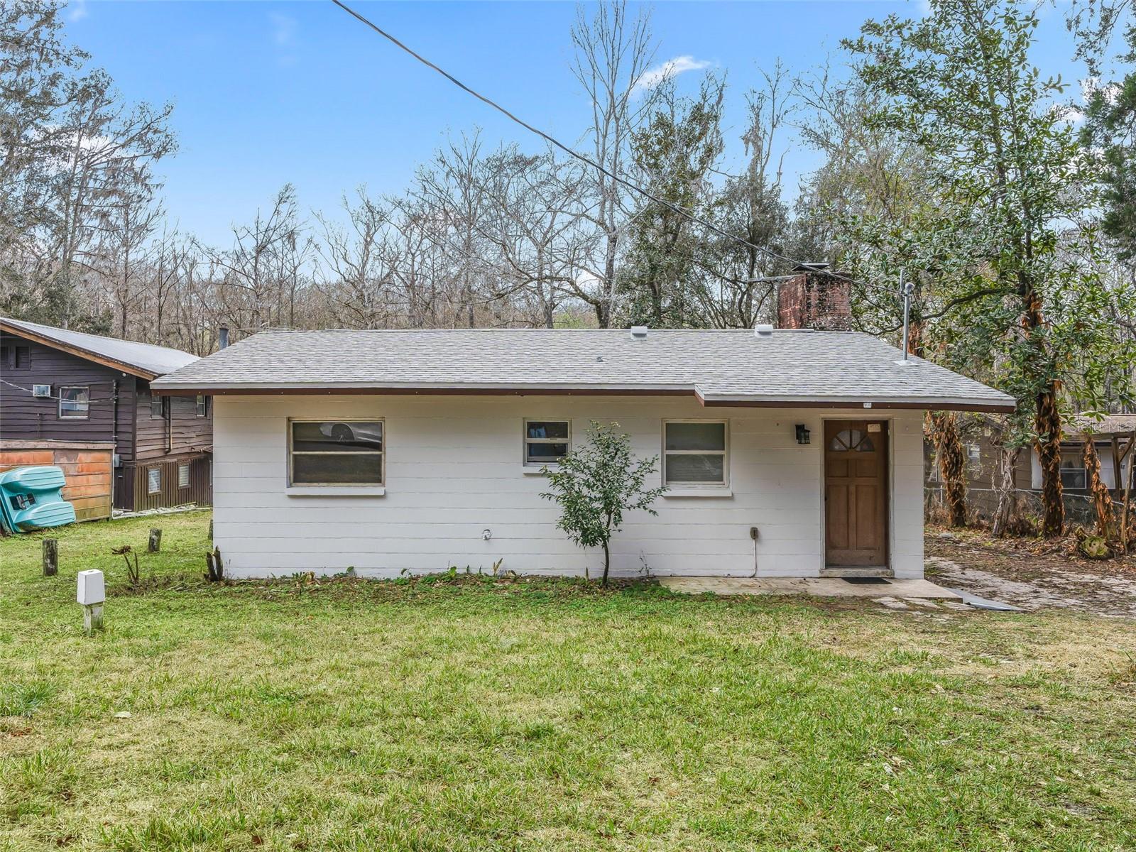 Riverfront Opportunity! 2BR/1BA block home situated on the Withlacoochee River with no HOA. This property offers direct river frontage and a peaceful natural setting while maintaining convenient access to I-75, US 301, and CR 476. Situated on 0.41 acres, this property provides space to enjoy the outdoors along with the beauty of riverfront living. Interior features include a bright living area with a brick wood burning fireplace and a functional kitchen with bright cabinetry and appliances. Per seller: new roof in 2025, new AC installed 2023 and water softener approximately 2–3 years old. Enjoy the back porch overlooking the river — ideal for relaxing, entertaining, or taking in the view. Solid block construction makes this a great option for a primary residence, weekend retreat, or investment property. Conveniently located near major roadways while offering the privacy and lifestyle of waterfront living. Experience the best of Florida riverfront living with space to relax, explore, and enjoy nature right from your backyard. Whether you're seeking a peaceful retreat or a place to call home full-time, this property offers the perfect blend of convenience and waterfront charm.