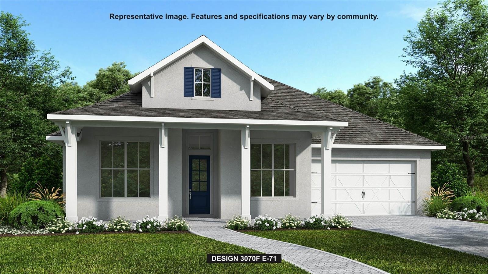 Under Construction. Step off the front porch into a welcoming entryway embraced by a 12-foot tray ceiling. On one side is a private guest bedroom with a full bathroom and ample storage. Across the hall are the secondary bedrooms each offering their own private bathroom and walk-in closets. The open family room greets you with ample natural light from its sliding glass doors overlooking the backyard covered lanai. Hardwood floors throughout main living area. The dining area connects the space to the kitchen which boasts an island with built-in seating, a 5-burner gas cooktop, ample counter space, and a large walk-in pantry. French doors lead into the game room which is off the dining area. The primary bedroom offers a wall of windows. As you enter the primary bathroom you are greeted by dual vanities, a freestanding tub, glass enclosed shower, and two walk-in closets. The laundry room is located near the drop zone which leads into the three-car garage.
