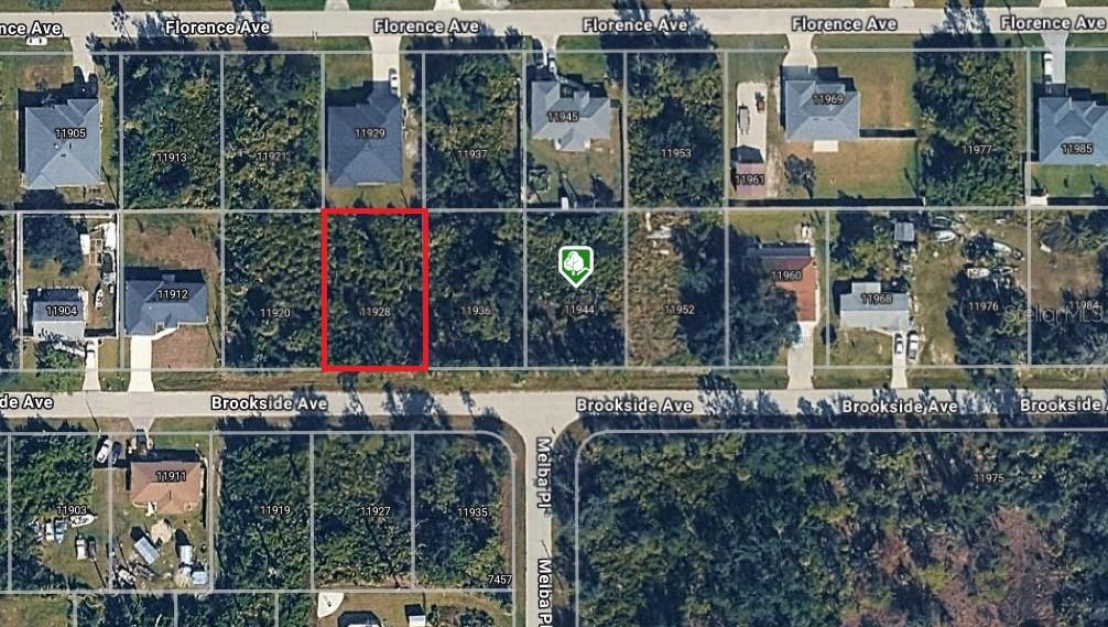 This double lot is sold together for $60,000.00. 11928 & 11936 Brookside. Build your dream home on both for a private retreat. Great location with easy access to Englewood and Port Charlotte.