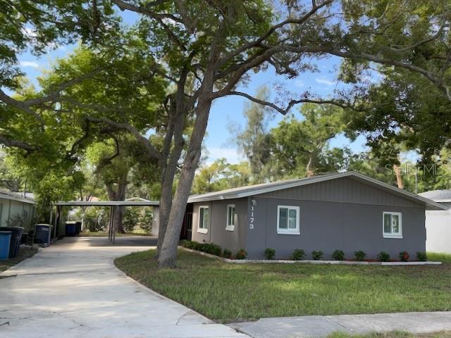 Great duplex next to the Pinellas Trail bike path.   Each unit is 3 bedroom 1 bath.   Both units are vacant.  Carport available for two cars.