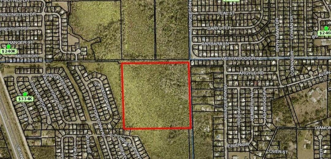 NO HOA * RESIDENTIAL * IN THE CITY * PRIME LOCATION * GREAT INVESTMENT
Near 40 acres land in the city to enjoy a lot of opportunities, great place to have recreational patios, tennis, football fields, pools, etc. One change in life to build your own place install your RVs, modular houses or prefab beautiful building. Electricity and water access. No one build lands is now or never. Get this Big, beautiful inherited property for a fraction of a price. There are two parcels in this sale. The entrance next to 3455 Westwood Dr. with parcel ID 21-35-29-IR-J-8.01 and the big land with parcel ID 21-35-30-00-1.