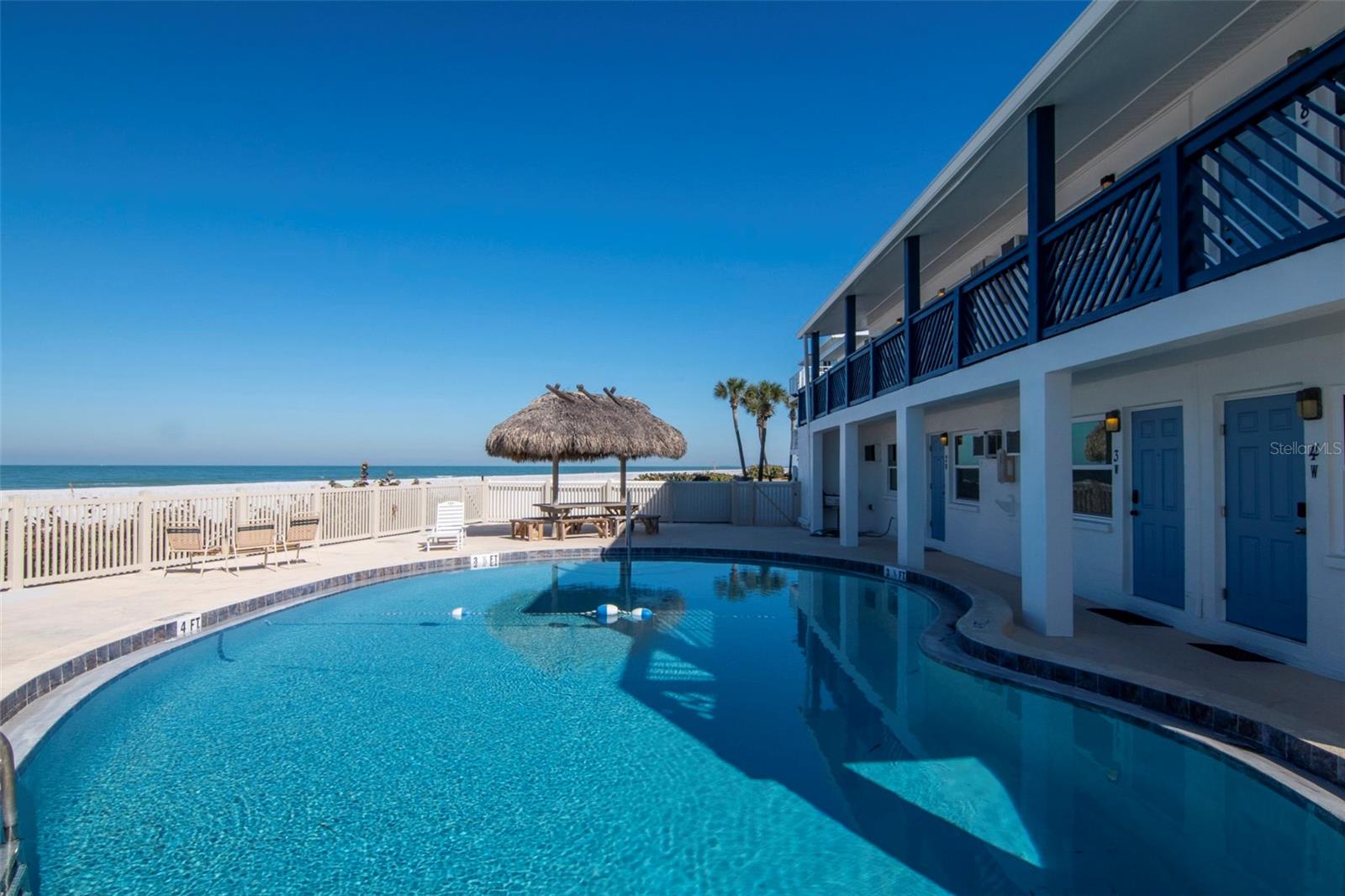GULF-FRONT ON BELLEAIR BEACH. UNDER $500,000.
Now offered at $497,700, this turnkey Gulf-front condo offers direct walk-out access to the sand—just a few steps from your door to the beach—an increasingly rare opportunity at this price point. Beautifully remodeled, newly furnished, with short-term rentals permitted, it's ready for immediate enjoyment, vacation rental income, or both.
Enjoy ground-floor convenience, direct beach access, a beachfront pool, and the laid-back charm of a quiet 15-unit beachfront community in one of Florida's most desirable coastal destinations.
Recent community improvements include a 2024 metal roof, freshly painted exterior, along with additional ongoing property enhancements. HOA fees include reserves, master insurance including flood coverage, cable, internet, water, sewer, and exterior maintenance.
The unique location, walk-out beach access, and Gulf-front setting are truly best seen in person to be fully appreciated. Beachfront. Turnkey. Vacation Rental Ready. Belleair Beach. Don't miss this opportunity to own Gulf-front property for under $500,000!