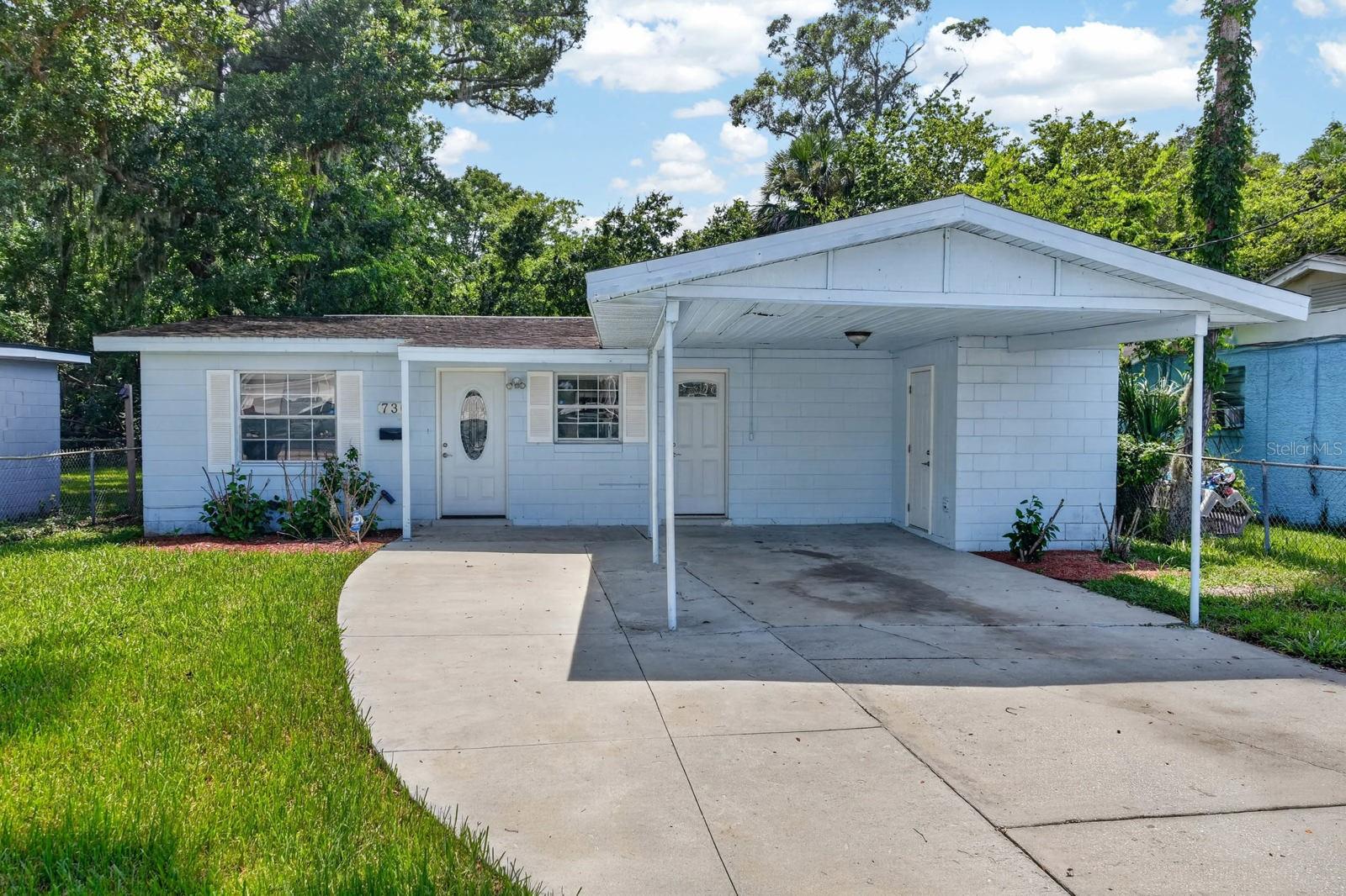 Move right into this beautifully updated 3 bedroom, 2 bathroom home in the heart of Daytona Beach. Thoughtfully updated with an open feel, this home features durable tile flooring throughout, large windows that fill the space with natural light, an updated kitchen with white cabinetry, modern countertops, and updated appliances. Both bathrooms offer updated tile showers and flooring, while ceiling fans throughout add comfort. Outside, enjoy a spacious fenced backyard shaded by mature trees, a large driveway, covered carport, and attached utility room for extra storage. Major updates include a roof approximately 7 years old and an HVAC system only 2.5 years old. Conveniently located about 10 minutes from Daytona Beach International Airport, the beach, shopping, restaurants, parks, and the Daytona Tortugas baseball stadium, this home offers an excellent combination of comfort, convenience, and value.

This updated Daytona Beach home offers low maintenance living with thoughtful improvements throughout.

Interior Features:
" 3 bedrooms, 2 bathrooms
" Approximately 850 square feet
" Tile flooring throughout with no carpet
" Large windows providing abundant natural light
" Updated kitchen with white cabinets, updated countertops, and updated appliances
" Ceiling fans throughout
" Updated bathrooms with tiled showers and updated flooring

Exterior Features:
" Large fenced backyard with mature shade trees
" Covered carport
" Attached utility/storage room
" Large driveway with ample parking

Major Updates:
" Roof approximately 7 years old
" HVAC approximately 2.5 years old
" Water heater age unknown

Location Highlights:
" Approximately 10 minutes to Daytona Beach and the Atlantic Ocean
" Approximately 10 minutes to Daytona Beach International Airport
" Minutes to shopping, restaurants, grocery stores, and everyday conveniences
" Close to parks and recreation
" Minutes to the Daytona Tortugas minor league baseball stadium
" Convenient access to major roadways for commuting throughout the Daytona Beach area
