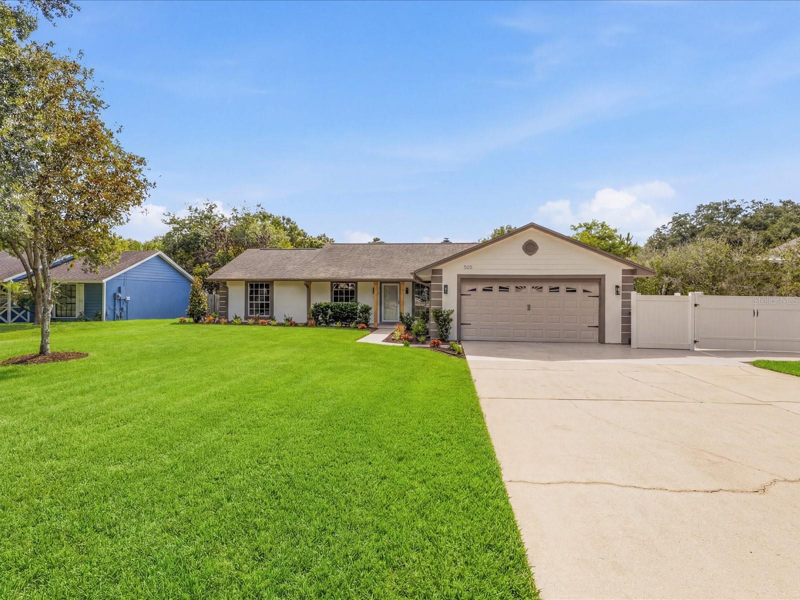 Welcome to 505 Lake Charm Drive, where timeless style meets modern comfort in one of Oviedo's most sought-after communities. This move-in-ready home has been thoughtfully redesigned with today's buyer in mind, offering a bright open-concept floor plan that is perfect for both everyday living and entertaining. From the moment you step inside, you'll appreciate the attention to detail, featuring new tile flooring throughout, updated lighting and fixtures, beautifully renovated living spaces, and a stunning kitchen complete with brand-new appliances. Every update has been carefully selected to create a fresh, elegant, and inviting atmosphere. Step outside into your own private Florida retreat. The screened-in pool and spa provide the perfect place to relax year-round, while the spacious backyard offers exceptional functionality. Three storage sheds provide ample room for tools, hobbies, and outdoor equipment. Need space for your toys? Bring your RV, boat, or trailer! Oversized fenced side gates open to a covered parking area, making this property a rare find with the flexibility that so many buyers are searching for. Ideally located just moments from Lake Charm, you'll enjoy the charm of a peaceful neighborhood while remaining close to shopping, dining, parks, and everyday conveniences. Families will appreciate the home's location within the highly regarded Seminole County Public Schools district, known for its excellent schools and strong community atmosphere. Whether you're hosting family gatherings by the pool, storing your recreational vehicles with ease, or simply enjoying the tranquility of this beautiful neighborhood, this home truly offers the complete Florida lifestyle. Don't miss this rare opportunity to own a beautifully renovated home in one of Oviedo's most desirable locations. Homes with this combination of quality, functionality, and location don't come along often.