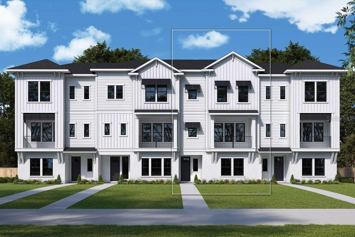 Under Construction. This spectacular City Home embodies modern living while giving you breathtaking views of Kingfisher Lake and Waterside.  This east facing town home will allow you to enjoy morning sunrises with light flooding into your living and owners retreat.   Enjoy morning coffee on your balcony overlooking Kingfisher Lake. Each bedroom has its own en suite bath with the master bathroom offering a freestanding tub and a rainfall showerhead.   This modern city home has high impact hurricane windows for your peace of mind. The oversized attached 2 car garage provides extra storage space and versatility. Emerald landing offers a robust Amenity Center with Heated Lap pool, clubhouse, pickleball courts and fire pits. Enjoy maintenance free living, as all of your exterior landscaping, irrigation and exterior maintenance of city home will be handled by the HOA.
