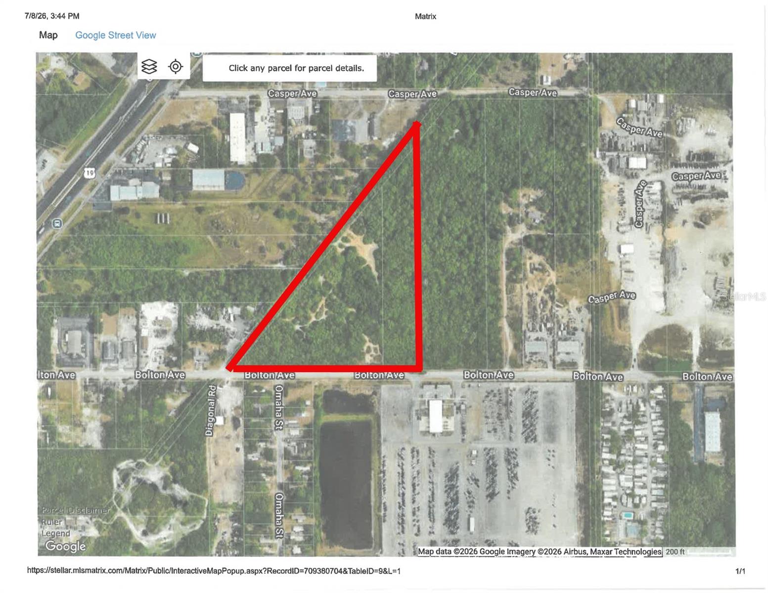 Affordable Large Commercial Parcel.  7.24 Acres zoned C2 just off US Hwy 19 in Hudson.  The opportunities are unlimited: Industrial, Storage Yard, RV Park, Garage even a  Warehouse Company.  Great Location.  Owner is Motivated.
