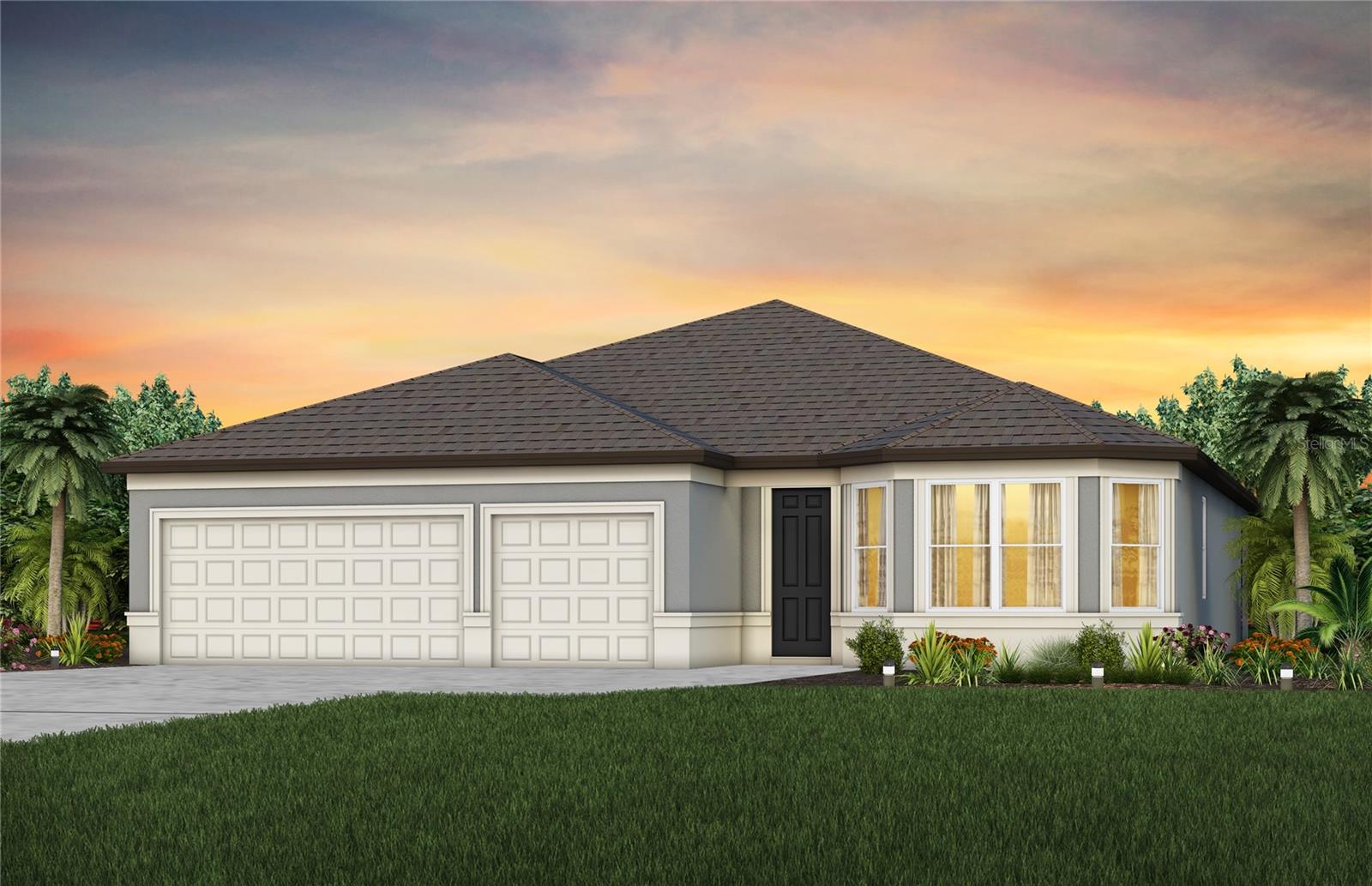 Under Construction. Pulte Homes is Selling in Riverwood! Enjoy all the benefits of a new construction home in this highly amenitized community, ideally located in Wesley Chapel. This new community will feature a resort-style pool with an open cabana, a clubhouse, a fitness center, nature trails, shared green spaces, pickleball courts, a screened-in game room, and a dog park! 
Featuring the new consumer-inspired Bloomfield floor plan with a single-story, open-concept home design, this home has the layout you’ve been looking for. The designer kitchen showcases a center island with a large single bowl sink, stone gray cabinets, quartz countertops with an 3"x6" white subway tiled backsplash, a large pantry, and Whirlpool stainless steel appliances including a dishwasher, refrigerator, built-in oven and microwave, and stovetop with range hood. 
The bathrooms have matching cabinets and quartz countertops and a walk-in shower with heavy glass door and dual sinks in the Owner's bath. There is luxury vinyl plank flooring in the main living areas 18”x18” tile in the baths and laundry room and plush, stain resistant carpet in the bedrooms.
This home makes great use of space with a welcoming foyer, versatile, enclosed flex room, separate dining room, convenient laundry room with Whirlpool washer and dryer, a secondary bedroom with a private, full bath, extended covered lanai and a 3-car garage. 
Additional features and upgrades include whole house faux wood blinds, cabinet hardware and a Smart Home technology package with a video doorbell. 
Enjoy peace of mind with Pulte’s transferable, 10-year Limited Structural Warranty that covers materials and workmanship in the 1st year, workability of plumbing, electrical, HVAC, and other mechanical systems through the 2nd year, various types of water infiltration and internal leaks through the 5th year, and the structural integrity of the home through the 10th year. Plus, we’re currently offering limited-time incentives and below-market rates!