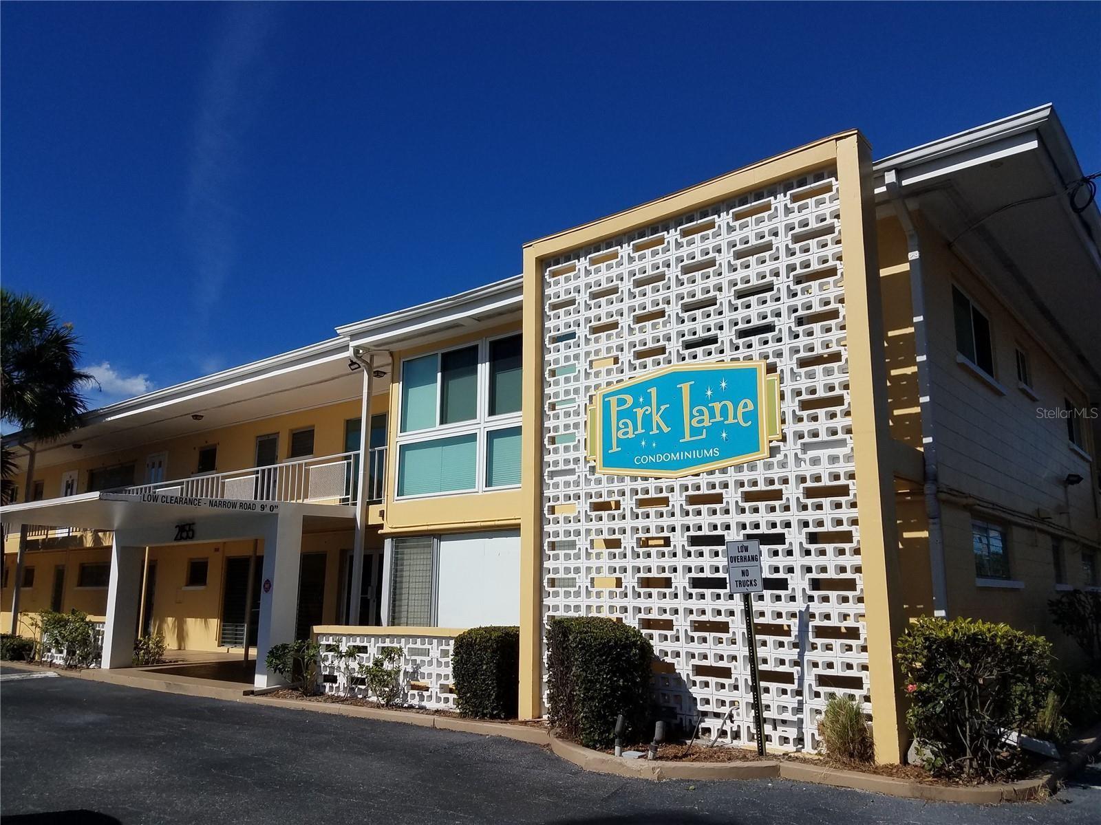 This is the one! Two bedroom, two bathroom, first floor, back corner unit, directly adjacent to Payne Park in highly desirable Downtown Sarasota at the Retro Chic Park Lane community! Split floor plan for privacy means a primary bedroom with ensuite bath & dedicated full bath for guests. Vintage details include custom built ins and original terrazzo floors! Open living area with glass sliders leads to an enclosed lanai overlooking the lushly landscaped courtyard with inground pool. Recent updates include a New Stove, Microwave, Refrigerator, Water Heater, Roof, Sewer Line & Parking Lot! Embrace the best of Sarasota living with the beautiful Payne Park at your doorstep featuring 29 acres of recreation & relaxation complete with walking trails, bike path, skate park, playground, frisbee golf, tennis courts & more! Dedicated parking space in front of unit, separate & secure storage space & two laundry facilities on site. Adjacent to Publix supermarket, & close proximity to Selby Botanical Gardens, amazing restaurants and urban amenities like the Bayfront Park, weekly farmers market & so much more including the boutiques of St. Armand's circle, white sands of Lido Beach & the world renowned Siesta Key! Perfect choice for a snowbird's winter retreat, in town escape, affordable primary residence or investment property!