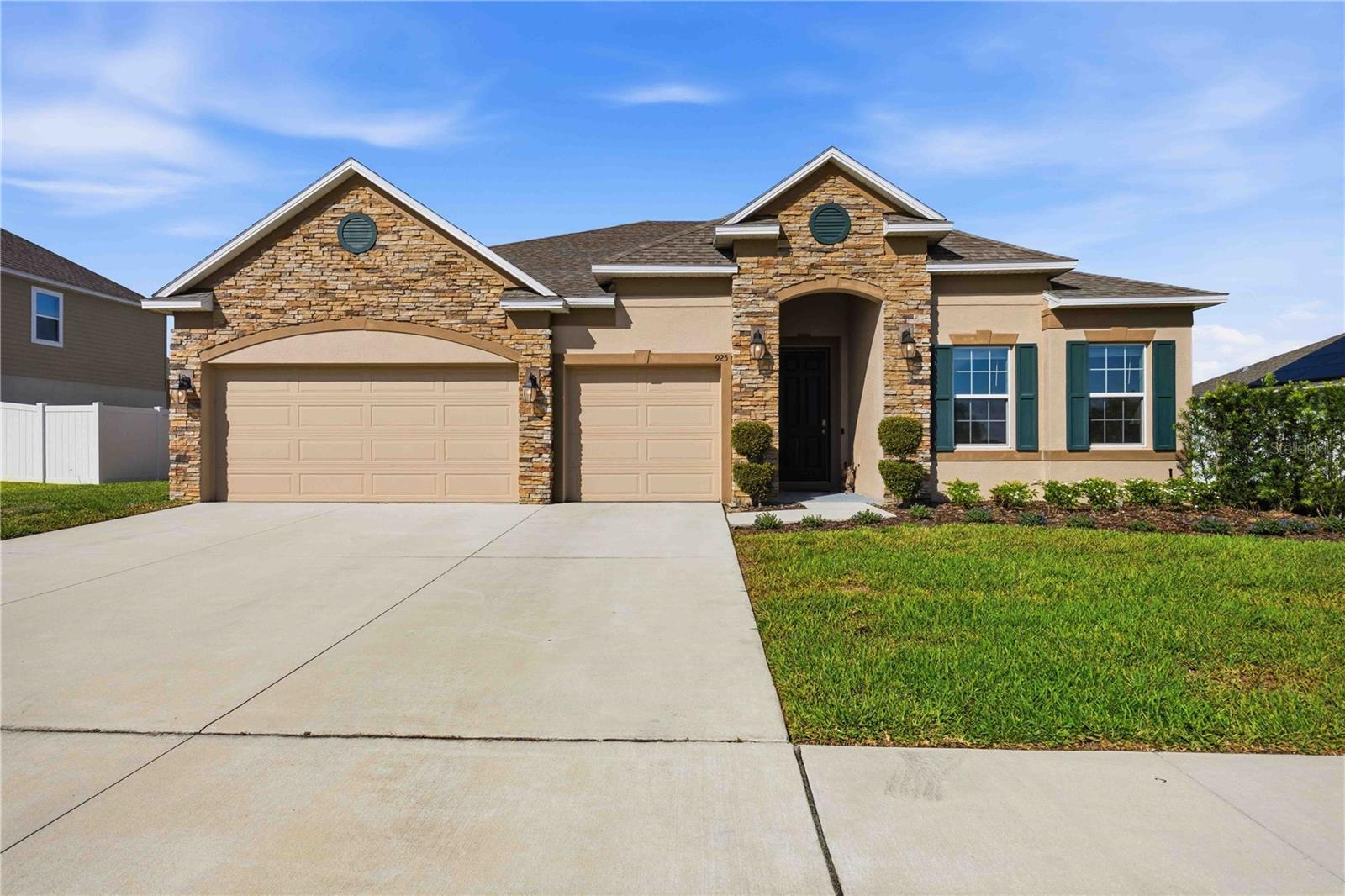 **Better Than New: Custom Upgrades Meet Timeless Elegance!**

Welcome to 925 Fieldstone Way, where luxury meets peace of mind in the highly sought-after Haines Ridge community. Built in 2023, this Maronda Homes "The Venice" model is part of the premium Renaissance Series, featuring an upgraded exterior elevation that provides classic curb appeal and stands out from the crowd.

Step through the 8-foot entryway into a world of **premium** upgrades. The expansive 2,684 sq ft open-concept layout is anchored by tray ceilings, crown molding, and upgraded lighting that flows seamlessly through the main living areas.

**THE CHEF’S KITCHEN:** Designed for both daily life and grand entertaining, this kitchen is a masterpiece. It features a massive granite island with integrated power, custom soft-close cabinetry, and a high-end Samsung appliance suite—including **double ovens**, a 5-burner flat cooktop, and deep dual-sided sinks.

**THE PRIMARY RETREAT:** Your private sanctuary awaits with tray ceilings and a spa-inspired bath featuring a massive walk-in shower with a **triple-showerhead configuration** (including a rain head), a built-in seat, and a ledge. The massive walk-in closet has been fully customized by *Closets by Design*, featuring a lifetime warranty on the high-end shelving system.

**FLEXIBILITY & SPACE:** Beyond the 4 spacious bedrooms and 3 full baths, you’ll find a dedicated Library/Flex room with elegant double doors—perfect for a home office, media room, or guest suite.

**ADDITIONAL FEATURES:**

- **Massive Laundry Room:** An oversized dedicated space that makes chores a breeze with extra room for storage or organization.
- 3-Car Garage for ample storage or a workshop.
- Large 0.23-acre lot with a screened-in patio for bug-free Florida evenings.
- Energy-efficient Nest thermostat and Ring doorbell for modern security.
- Granite countertops in every bathroom.

Tucked away in a quiet neighborhood with a low $690/year HOA and NO CDD fees, this is a meticulously upgraded home designed for those who refuse to **settle** on quality.

**Schedule your private tour today and see why this Renaissance Series home is in a class of its own!**