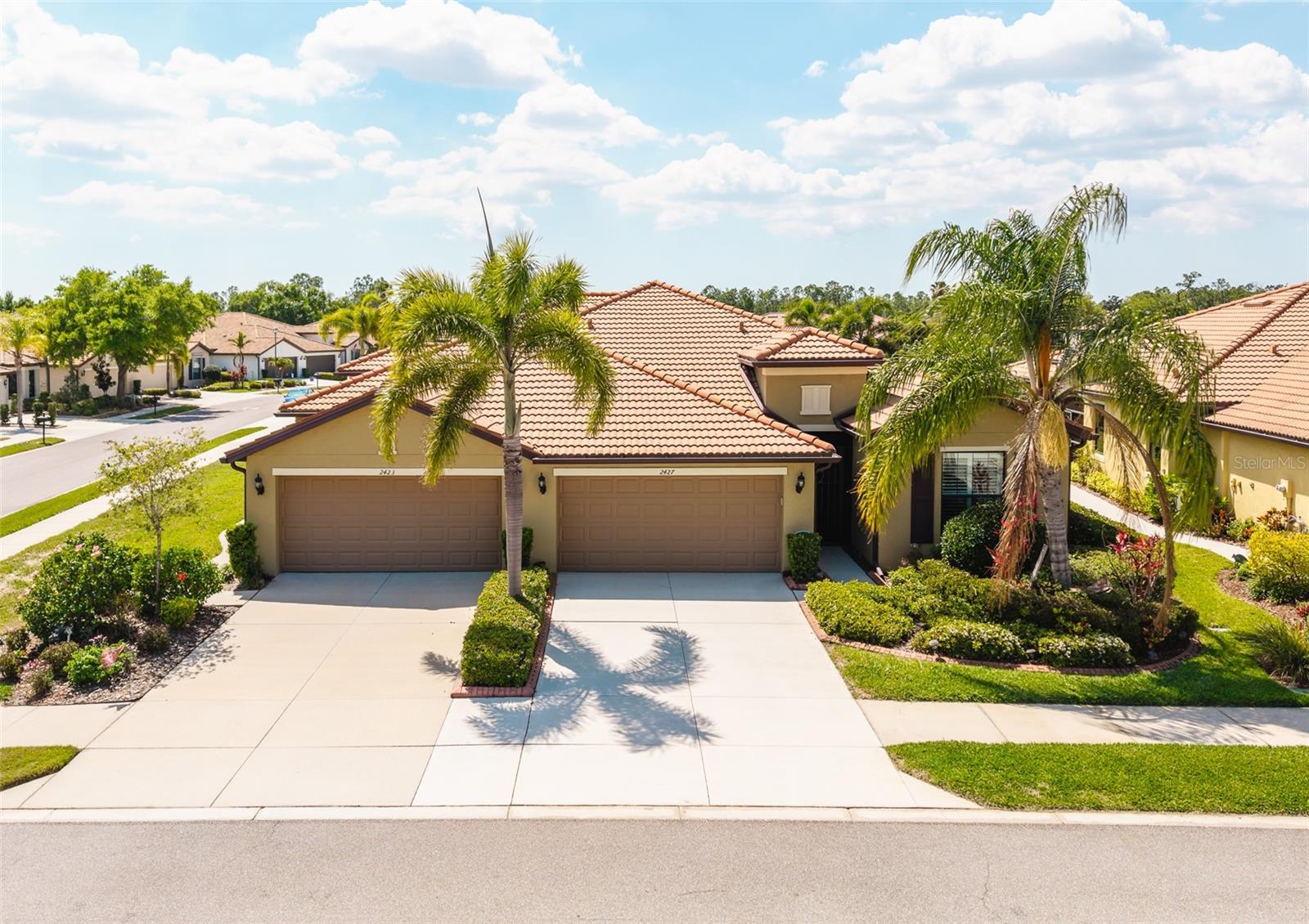 Lake views, stylish finishes, and resort-style amenities come together in this beautifully maintained CYPRESS FALLS villa! Located in the sought-after 55+ gated community of Cypress Falls in North Port, this 2 bedroom, 2 bathroom home with a versatile den offers a comfortable and functional layout. The oversized screened lanai offers a peaceful setting to relax and enjoy lakefront southwest rear exposure that allows for glimpses of Florida’s magical sunsets. Not located in a flood zone, this home offers an additional layer of confidence for buyers. Features include crown molding, diagonal tile flooring, plantation shutters, and an open kitchen with granite countertops, solid wood cabinetry, decorative backsplash, and breakfast bar. Also, the home is being sold with remaining furniture! The den is perfect for an office, hobby room, or additional guest space. The primary suite includes a walk-in closet and walk-in shower, and the oversized screened lanai provides a peaceful place to unwind while overlooking the lake. Residents of Cypress Falls enjoy an abundance of amenities, including a resistance pool, beach-entry pool, spa, tennis courts, pickleball, bocce ball, billiards, ping pong, horseshoes, library, internet café, and numerous clubs, classes, and social events. Don't forget the dog park for your furry friends! All of this is conveniently located close to shopping, dining, entertainment, and the Gulf beaches. Experience the exceptional lifestyle and amenities that make Cypress Falls one of the area’s most sought-after 55+ communities!