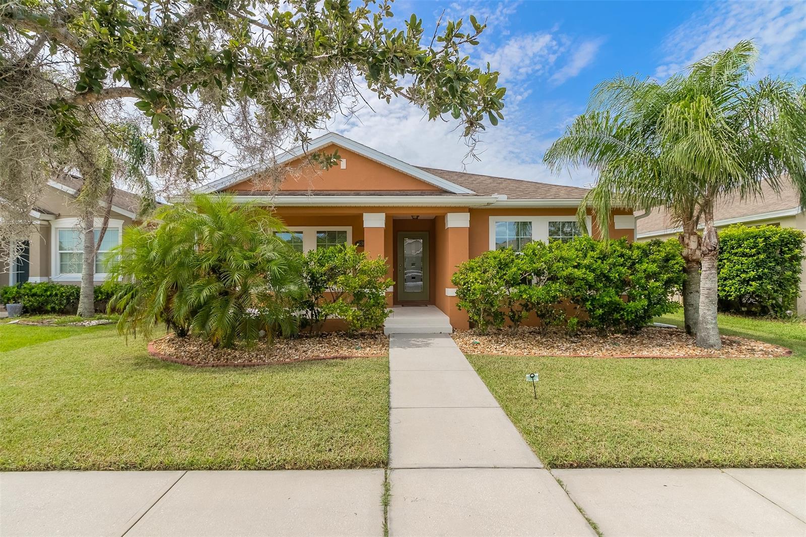 Well maintained and move-in ready is this open floor plan block construction 3 bedroom 2 bath home in the heart of Venetian Bay. Walking distance to the community town center with all sorts of amenities. The home offers tile floors, screen back patio, fenced backyard, stainless steel appliances, granite counters, and so much more. All information is intended to be accurate but it is not guaranteed. ;Water: City