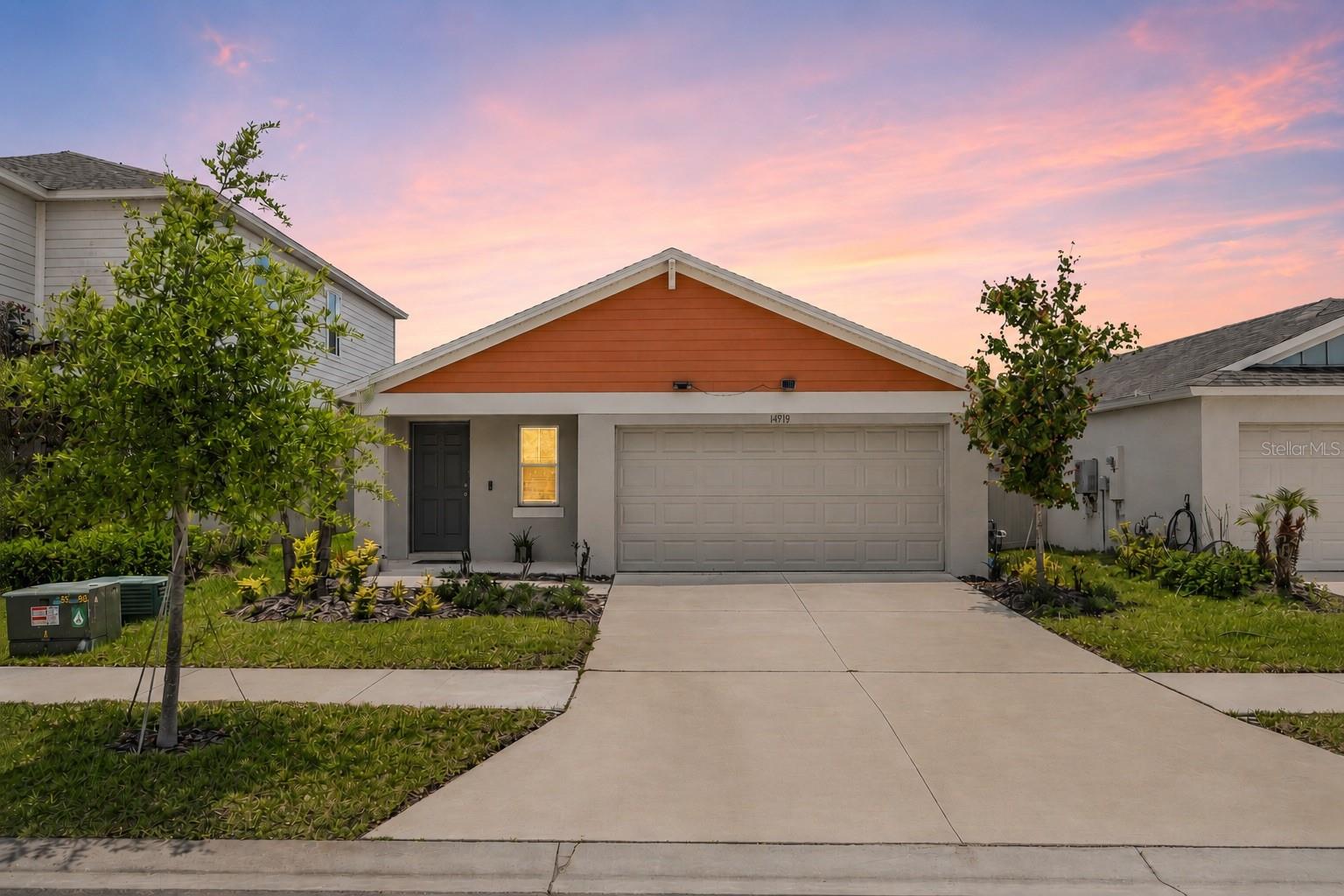Virtually Staged. Welcome to Hinton Hawkstone, located in the highly sought-after FishHawk school district! This like-new, move-in ready, energy-efficient home checks every box with modern finishes, an open-concept design, resort-style amenities, and a low HOA, all in one incredible location.

Step inside and fall in love with the bright, open floor plan featuring stylish wood-look luxury vinyl plank flooring, elegant cabinetry, neutral quartz countertops, and a sleek modern design throughout. The stunning kitchen is truly the heart of the home, complete with stainless steel GE appliances, abundant counter space, and seamless flow into the dining and living areas, perfect for entertaining family and friends.

The spacious primary suite offers the perfect private retreat with a large walk-in closet and spa-inspired en-suite bath featuring dual vanities. Two additional bedrooms provide plenty of flexibility for guests, family, or a home office. Even the laundry room is thoughtfully designed and includes the washer and dryer for added convenience.

Out back, enjoy your fully fenced backyard with plenty of room to relax, entertain, grill out, or let the pets play. Energy-efficient features and remote-controlled ceiling fans with dimmable lighting add comfort, efficiency, and everyday value throughout the home.

And the lifestyle? Absolutely unbeatable! Hinton Hawkstone offers resort-style living with scenic ponds, preserved wetlands, walking and biking trails, a beautiful clubhouse, resort-style pool, pickleball courts, bocce ball courts, yoga lawn, playground, dog park, and more, all just moments from your doorstep.

Located just minutes from FishHawk Preserve, I-75, US-301, Big Bend Road, top-rated schools, shopping, dining, HCA, BayCare, and everything Tampa Bay has to offer, this home delivers the perfect blend of convenience, comfort, and community living.

This is the kind of move-in ready home buyers are looking for, modern, low-maintenance, and perfectly positioned in one of Lithia’s most desirable communities.