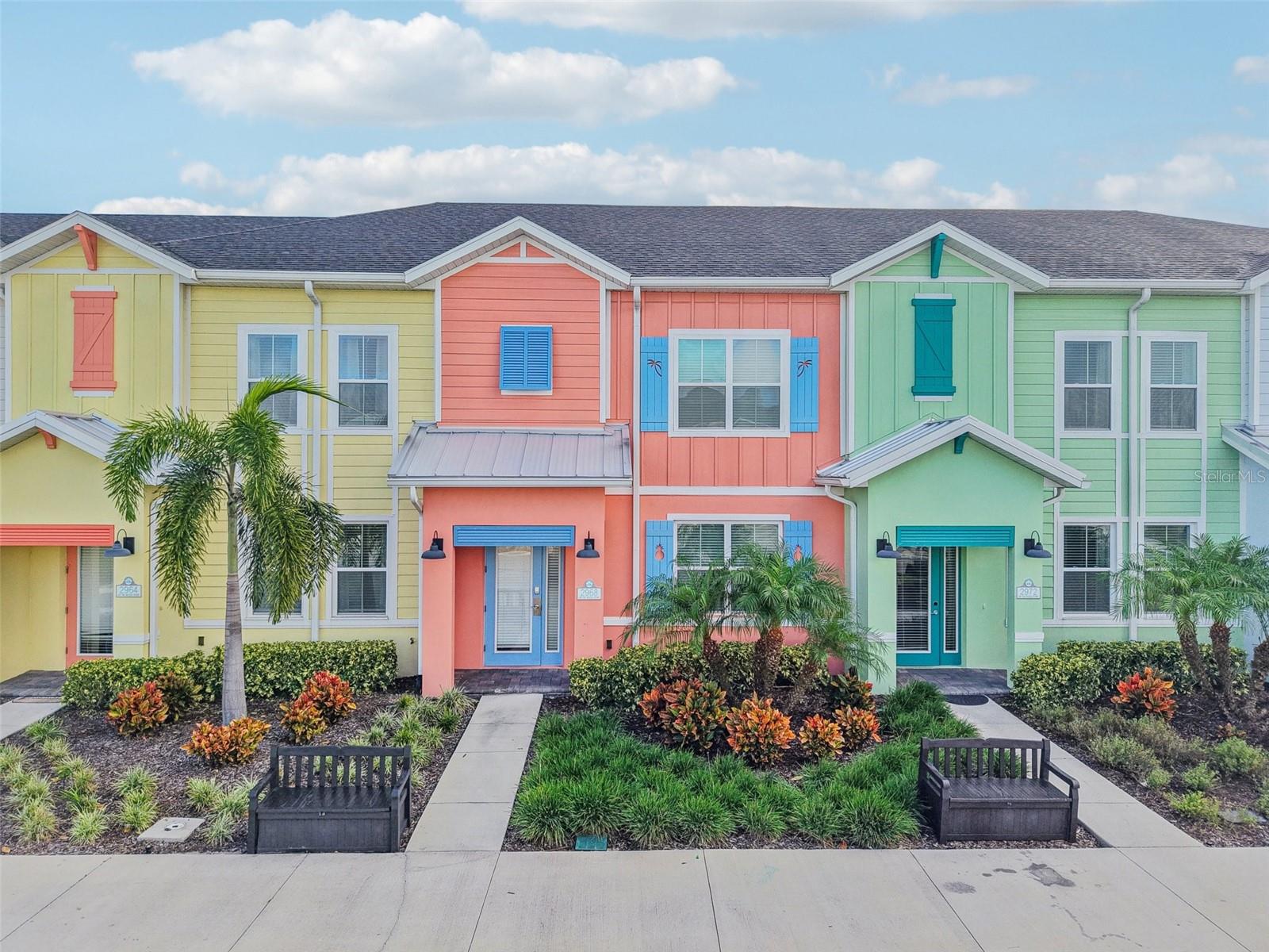 Step into a little slice of paradise with this fully furnished 3-bed/3-bath Key West–inspired villa tucked inside the Margaritaville Resort, just minutes from Disney. From the moment you walk in, the bright and breezy feel sets the tone for a relaxing escape, with 10-foot ceilings, wood-look tile floors, gorgeous quartz surfaces, and a full suite of Samsung appliances already in place. The open layout makes everyday living easy, and the sliding doors lead to a private patio with brick pavers—perfect for morning coffee or unwinding at the end of the day. The spare bedrooms each feature fun themed wall murals that add an extra touch of magic, especially in a setting so close to the parks. You’ll also enjoy an incredible selection of resort-style amenities, including multiple pools, the H2O water park, restaurants, bars, walking trails, a fitness center, a full-service spa, and endless entertainment options nearby. This villa includes a lockable owners’ closet, double-paned windows for added efficiency, and stylish furnishings. It’s an inviting, turnkey opportunity in one of the most carefree settings in Central Florida—schedule your visit and experience it for yourself.