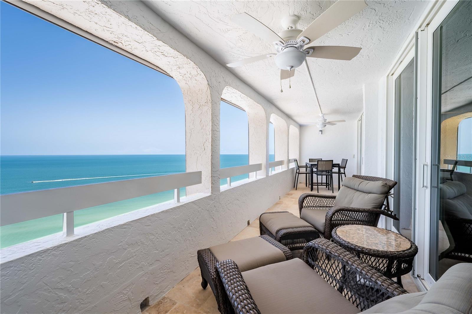 Welcome to PENTHOUSE 18C at Redington Towers 3, where elevated coastal living reaches its finest expression. ***

Occupying the TOP FLOOR of this prestigious Gulf-front community, this beautifully RENOVATED residence offers 3 bedrooms (or a flexible 2-bedroom plus office) configuration - 2.5 bathrooms, and an exceptional blend of sophistication, comfort, and breathtaking Gulf-front scenery. ***

SOARING CEILINGS, expansive SKYLIGHTS, and abundant natural light create an airy, open atmosphere that sets this residence apart. ***

Rich wood flooring flows throughout the living spaces, while HURRICANE-RATED, double-pane sliding glass doors frame spectacular views and seamlessly connect the interior to an oversized private balcony. ***

Accessible from both the living room and the primary suite, this outdoor retreat provides the perfect setting for morning coffee, evening sunsets, and endless views of the Gulf of Mexico and Intracoastal Waterway. ***

 
Designed with both style and function in mind, the REMODELED KITCHEN features stainless steel appliances, abundant workspace, and a reverse osmosis water filtration system, making everyday living as effortless as entertaining. NEWER AC recently serviced keeps it cool. ***

The spacious primary suite is a true retreat, offering direct balcony access, a generous walk-in closet with custom built-in shelving, and a beautifully updated spa-inspired bath complete with a large walk-in shower and a dedicated space for a freestanding soaking tub. ***

Two additional rooms provide flexibility for guests, a home office, or creative space, allowing the home to adapt to your lifestyle. ***

Thoughtful upgrades throughout include newer fire sprinklers, an in-unit elevator call button for added convenience, and secure, key-controlled elevator access exclusively to the penthouse level, ensuring both privacy and peace of mind. ***

Penthouse privileges include private keyed floor elevator access and 2 PARKING SPACES; covered space #309 on lower garage level and #448 carport on the upper level. *** 

A private 4.5' x 5' STORAGE unit on the garage level offers valuable additional space rarely found in beachfront condominiums. ***

Redington Towers is one of the Gulf Coast's premier waterfront communities, offering 24-hour guarded and gated security, ample guest parking, bike storage, and a temperature-controlled beachfront pool. *** 

In addition to a NEW ROOF, Residents will also enjoy the newly renovated Beach Clubhouse, featuring a fitness center, billiard room, ballroom, card room, library, and inviting gathering spaces designed to complement an active coastal lifestyle. ***

Perfectly positioned in the heart of Redington Shores, this exceptional penthouse combines the tranquility of beachfront living with convenient access to waterfront dining, marinas, shopping, and all that Florida's Gulf Coast has to offer. ***

Opportunities to own a fully renovated top-floor residence with this level of privacy, luxury, and panoramic views are exceptionally rare.