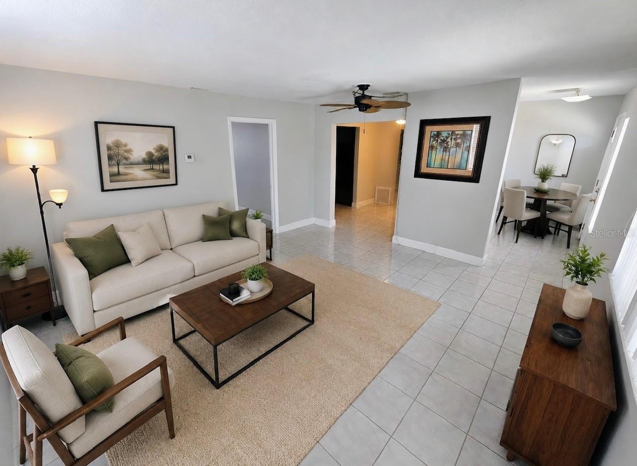 Virtually Staged. Charming 1-Bedroom Apartment for Rent – Prime Largo/Seminole Location Enjoy comfortable living in this spacious and private 1-bedroom, 1-bath apartment tucked away behind an established office in a highly desirable central Largo location near Largo Mall. This unique apartment features a formal living room, a separate formal dining room, and an indoor laundry room with a washer and dryer provided for the tenant's convenience. The private setting offers peace and quiet while still being just minutes from shopping, restaurants, Gulf beaches, parks, and major roadways. Apartment Features: Spacious 1 bedroom, 1 bathroom Formal living room Separate formal dining room Indoor laundry room with washer and dryer included for tenant convenience Private, quiet setting Water, trash, and lawn service included Excellent central Largo/Seminole location near Largo Mall No pets No smoking Enjoy the perfect combination of privacy, comfort, and convenience with easy access to everything the Largo and Seminole areas have to offer. Available now! Contact us today for more information or to schedule your private showing.