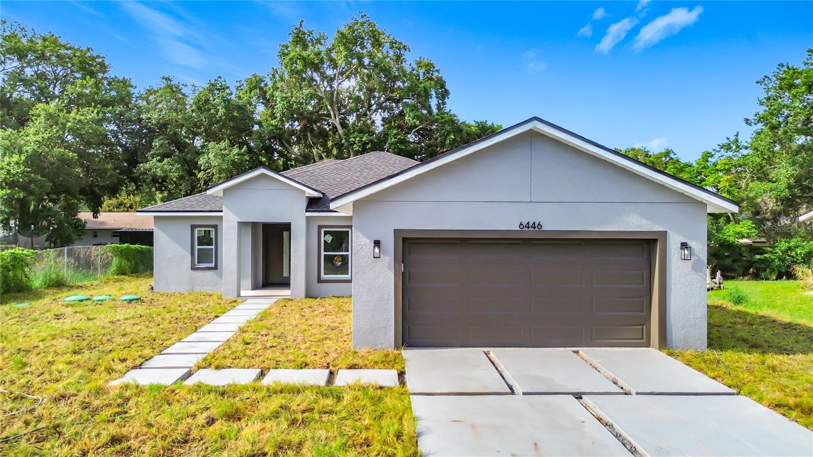 Welcome to this BRAND NEW HOME offering nearly 1,600 SQUARE FEET of thoughtfully designed living space, situated on an ALMOST QUARTER-ACRE LOT with NO HOA and access to a COMMUNITY BOAT RAMP, perfect for enjoying the Florida lifestyle. This BRIGHT and inviting home features an OPEN-CONCEPT FLOOR PLAN filled with natural light, LUXURY VINYL FLOORING throughout, and ENERGY-EFFICIENT DOUBLE-PANE WINDOWS. The modern kitchen is equipped with beautiful QUARTZ COUNTERTOPS (NEW APPLIANCES WITH A FULL PRICE OFFER), complemented by matching quartz surfaces in all bathrooms for a cohesive, upscale feel. Step outside to the COVERED LANAI, providing the perfect space to relax, entertain, or enjoy your morning coffee. Whether you’re looking for your PRIMARY RESIDENCE, VACATION HOME, or INVESTMENT PROPERTY, this MOVE-IN READY home combines QUALITY FINISHES, MODERN COMFORT, and an unbeatable location with NO HOA restrictions.