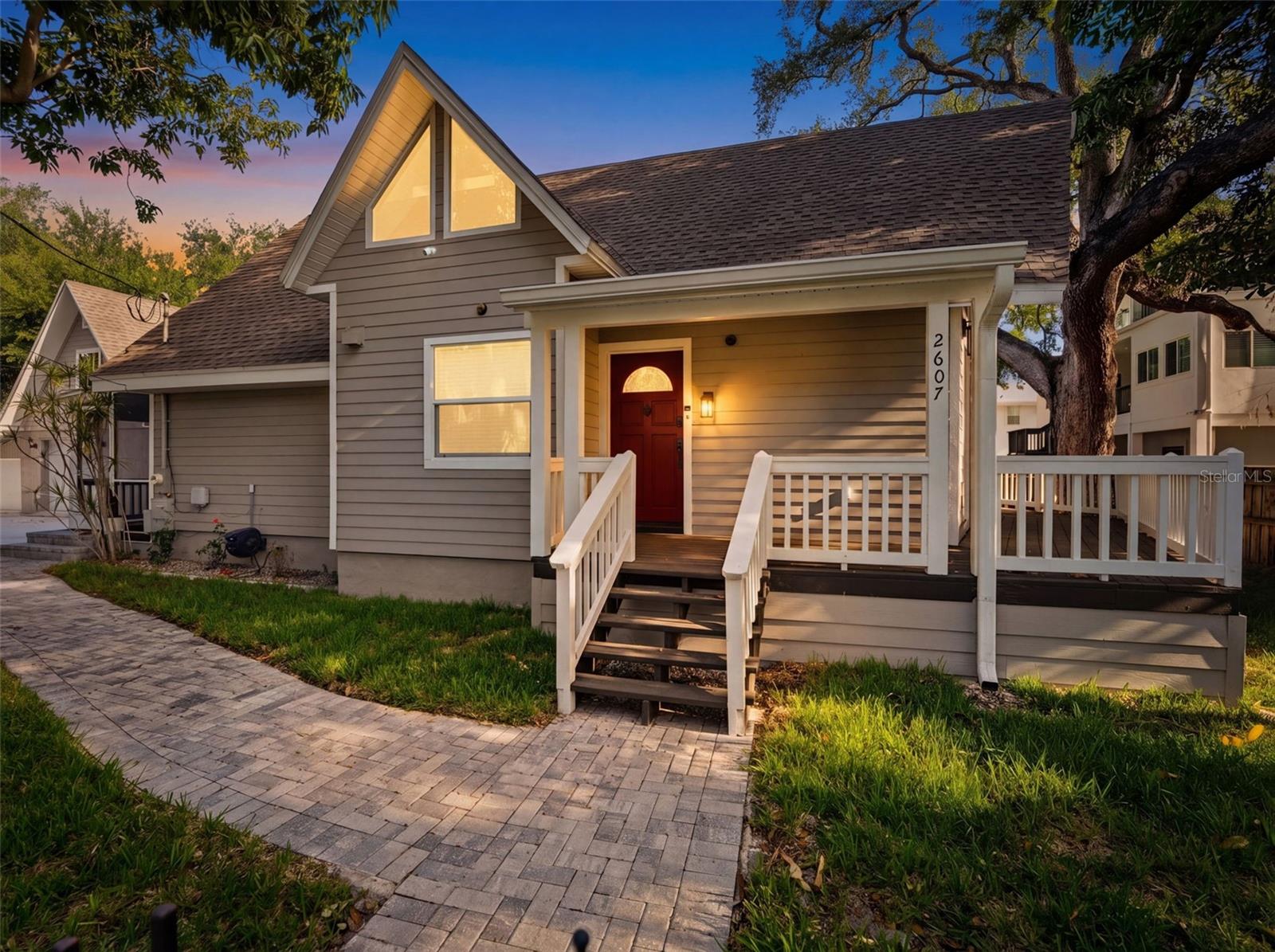 Welcome to this unique, sun-drenched two-story A-frame home in South Tampa’s highly coveted Ballast
Point neighborhood! Flooded with natural light, this residence features beautiful hardwood and tile
flooring throughout an open floor plan. Situated on a rare, oversized 0.26-acre lot, the sprawling
outdoor space offers a large driveway, a covered carport, an indoor utility room, and endless room
for a boat or pool. A massive highlight is the detached two-story garage and workshop. The
versatile second floor functions perfectly as a private home office, creative studio, or a cozy,
compact 1-bedroom apartment retreat! Nestled on a quiet, oak-lined, one-way street, this property
offers incredible walkability. Enjoy being minutes from Ballast Point Park, the exclusive Tampa
Yacht and Country Club, MacDill AFB, and top-rated Ballast Point Elementary. Buyer or Buyer's Agent
to verify all facts and information of material importance. Don't miss this rare architectural gem!