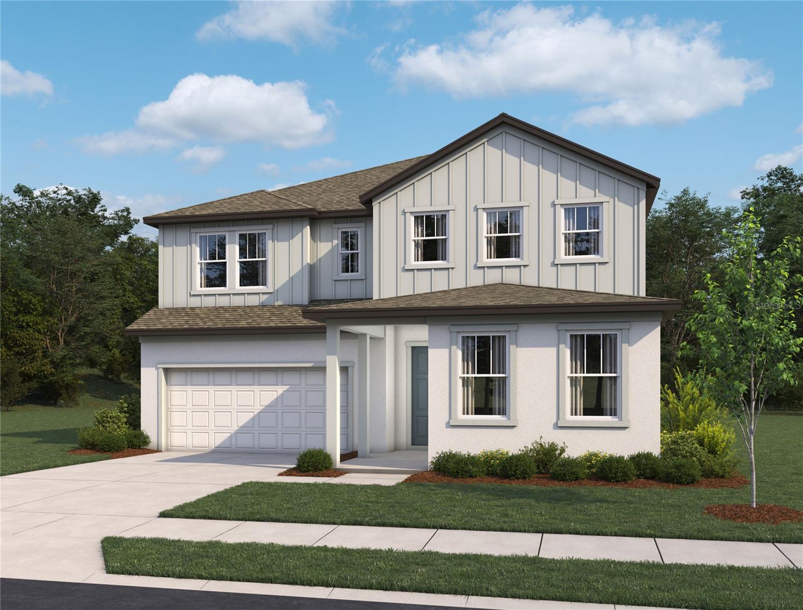 Discover the Duval home plan-a modern, thoughtfully designed five-bedroom, four and half-bathroom layout that blends comfort with functionality. The open living and dining areas flow effortlessly, while the spacious primary suite features a tray ceiling, walk-in closet, and on-suite bath. A perfect work-from-home setup, and a large, covered lanai with sliding glass doors create a peaceful outdoor retreat. The home is ready to close now. 

Featuring our AW Sapphire Collection, this home is a cozy, light-filled sanctuary with warm floors, polished quartz countertops, and modern gold and black finishes-perfect for a lively evening or quiet, restful weekends.