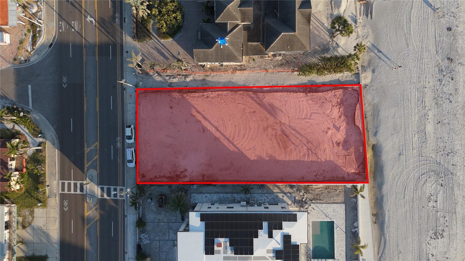 EXTRAORDINARY AND RARE OPPORTUNITY TO BUILD A CUSTOM LUXURY BEACHFRONT ESTATE ON ONE OF THE GULF COAST’S MOST PRISTINE BEACHES.  75’ of frontage on the powder white sand of Redington Beach in a stretch of exclusive, resort-style residences. Close to the conveniences of restaurants and amenities.
Disconnect from the hustle and stress of daily life in your own piece of paradise while remaining within 30-40 minutes from Tampa International Airport and under 30 minutes to all Downtown St Pete has to offer.
Enjoy unobstructed views of endless sunsets and romantic walks on the famed Florida Gulf Coast on a truly exceptional lot.