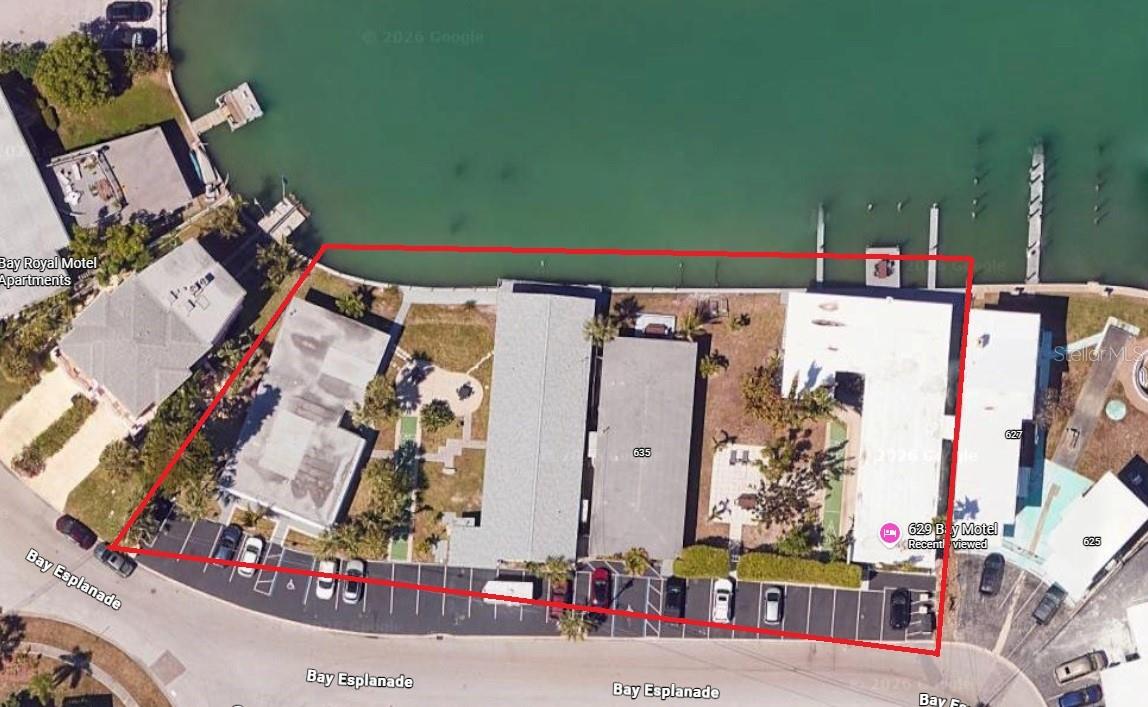 3 land parcels and .29 parcel of submerged land currently a waterfront motel with 4 buildings - 21 total units - .67 acres - 198 feet of waterfrontage and 25+ off street parking spaces. Redevelopment site - must verify with city ( 14 condos or 36 hotel rooms ) or keep as a motel. All measurements are believed to be accurate but to be verified by buyer.