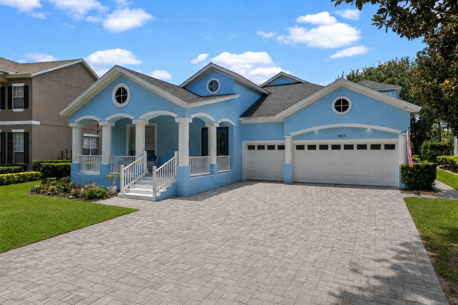 *** One of the lowest $/SF in Keene's Pointe *** Welcome to this updated, move-in ready luxury home in Keene’s Pointe, one of Windermere’s premier 24-hour guard-gated golf communities and home to the Golden Bear Club. Offering 5 bedrooms, 4 bathrooms, and 3,358 square feet of living space, this beautifully upgraded residence combines luxury finishes, functional design, and an exceptional Central Florida lifestyle just minutes from Disney, top-rated Windermere schools, shopping, dining, and major highways. Situated on an oversized homesite with a large driveway accommodating up to nine vehicles and a three-car garage, this home makes an immediate impression. Inside, the open-concept floor plan features commercial-grade porcelain tile flooring, crown molding, updated lighting, designer finishes, and spacious living areas designed for both everyday living and entertaining. Just off the entry, a custom wet bar with wine refrigerator and beverage fridge flows seamlessly into the dining area and main living space. The updated chef’s kitchen overlooks the family room and showcases quartz countertops, a large center island with additional 36-inch cabinetry storage, a farmhouse sink, soft-close dovetail cabinetry, stainless steel appliances, a natural gas range with vent hood, and an ideal layout for entertaining guests or hosting family gatherings. The spacious first-floor primary suite serves as a private retreat and features a large custom walk-in closet along with a beautifully updated spa-style bathroom complete with dual vanities, soaking tub, oversized walk-in shower with multiple spray features, and custom tile details. Three additional bedrooms and two updated bathrooms are located on the main level, while all bedrooms include custom closet systems and updated ceiling fans. Upstairs, newly finished stairs lead to a versatile loft with luxury vinyl plank flooring, an additional bedroom, and a full bathroom, creating flexible space ideal for a media room, home office, guest suite, or multigenerational living setup. The outdoor living space is designed for Florida entertaining with an approximately 900-square-foot paver patio, natural gas firepit, spacious backyard, and nightly Disney fireworks views. The rear yard is also prewired with 50-amp power for a future pool installation if desired by the next owner. Additional improvements include a 2021 roof replacement, extensive updates throughout the home, a new natural gas meter installed in 2025, and a meticulously maintained septic system with annual servicing over the past 10 years, a new septic alarm box and meter installed in 2021, and a new septic float installed in early 2025. The property also offers exceptional storage with three overhead garage storage racks rated for 600 pounds each, along with a fully planked, lighted, and walkable attic space above the entire three-car garage. Residents of Keene’s Pointe enjoy access to private boardwalks to Lake Tibet and the Butler Chain of Lakes, two community boat ramps, four playgrounds, and year-round neighborhood events. Optional Golden Bear Club membership offers access to championship Jack Nicklaus-designed golf, tennis courts, resort-style pool, fitness center, dining, and social activities. This updated Windermere luxury home offers a rare opportunity to own in one of Central Florida’s most desirable gated golf communities. Schedule your private showing today.