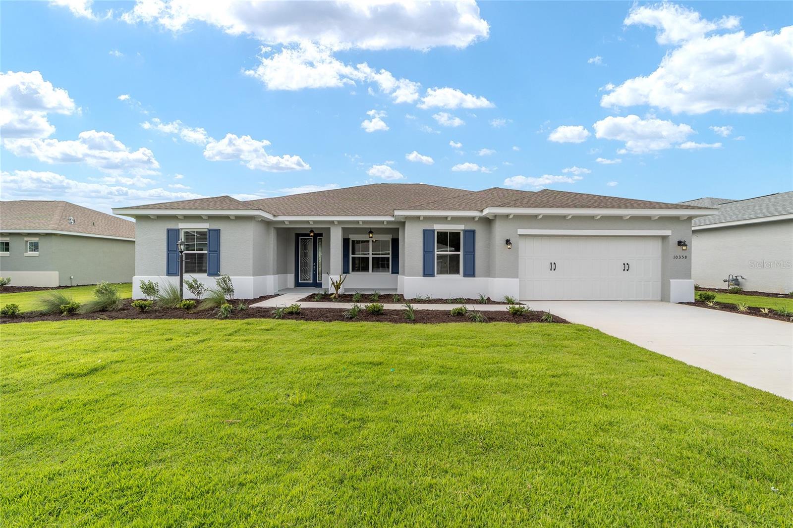 Unfurnished Lease-to-Own home available in the Longleaf Ridge neighborhood of On Top of the World, Ocala's premier 55+ active adult community! This stunning new construction Beatrix model offers over 2,100 square feet of elegant, open-concept living with 2 bedrooms, 2 bathrooms, a versatile flex room with a closet, and a spacious 2-car garage with additional golf cart parking. Designed for both comfort and entertaining, the gourmet kitchen features staggered cabinetry with crown molding, stainless steel appliances, under-cabinet lighting, quartz countertops, a large center island, and a generous walk-in pantry. The dining area is highlighted by a sliding glass door leading to the screened lanai and three floor-to-ceiling windows with backyard views. The open living room features a dramatic 4-panel sliding glass door that seamlessly blends indoor and outdoor living. The primary suite is a private retreat with a large window overlooking the backyard, a spacious walk-in closet, and a luxurious ensuite bath featuring dual quartz vanities, a linen closet, and a large tiled walk-in shower with a glass enclosure and built-in bench. The guest bedroom offers a spacious closet and convenient access to the guest bathroom with a quartz vanity and tiled tub/shower combination. Residents enjoy resort-style amenities, golf courses, fitness centers, recreation facilities, clubs, and activities within a gated, golf cart-friendly community. Pet friendly. Rent is $2,650 per month plus utilities. Minimum lease term is 3 years with the option to purchase the home during the lease term. Property ID: 155LLR7.