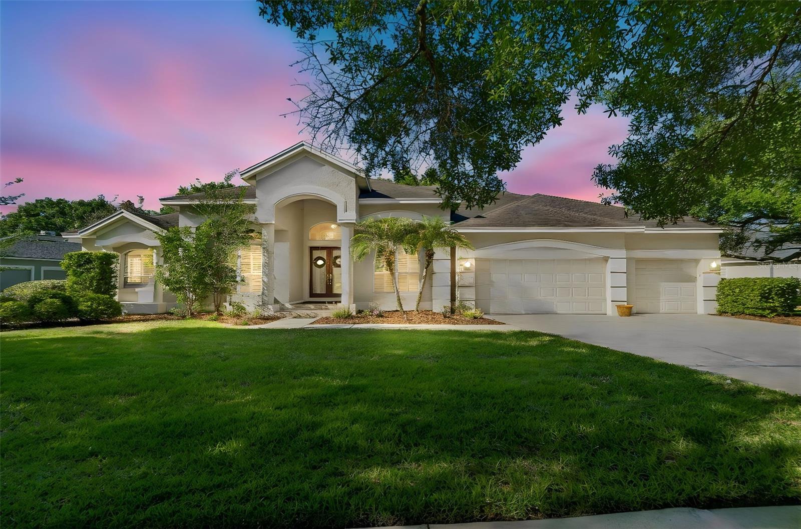 Welcome to your dream home! This stunning 4-bedroom, 3.5-bath custom residence, nestled within the desirable gated community of Faberge in Villa Rosa. Ideally situated on a tranquil cul-de-sac with a conservation backdrop, this home provides both privacy and picturesque views. Step through the elegant double glass front doors into a grand foyer, where soaring volume ceilings, graceful columns, and classic shutters create an immediate sense of architectural brilliance. The heart of this home is the expansive, light-filled kitchen, a culinary enthusiast's delight. It features creamy cabinetry, some with charming glass fronts, complemented by gorgeous granite countertops. Enjoy cooking with a gas cooktop, wall oven, wine rack, microwave hood, and stainless steel appliances. Ample art niche space allows for personalized touches. The breakfast nook, with its beautiful bay window, offers serene views of the pool and conservation area. The kitchen seamlessly overlooks the family room, bathed in natural light and featuring a cozy fireplace – perfect for intimate family gatherings. Retreat to the spacious master suite, boasting beautiful bamboo floors and a renovated ensuite bathroom. This spa-like oasis includes exquisite granite countertops, double long vanities, generous walk-in closets, and direct slider access to the patio. The huge backyard embraces Florida living at its finest. The covered and screened patio houses a fully equipped outdoor kitchen, complete with a Big Green Egg for grilling. A sun-splashed pool and spa promise endless relaxation and fun.
Residents of this community enjoy access to top-rated schools, tennis courts, a playground, sidewalks, and nearby bike trails, all contributing to an active and vibrant lifestyle.