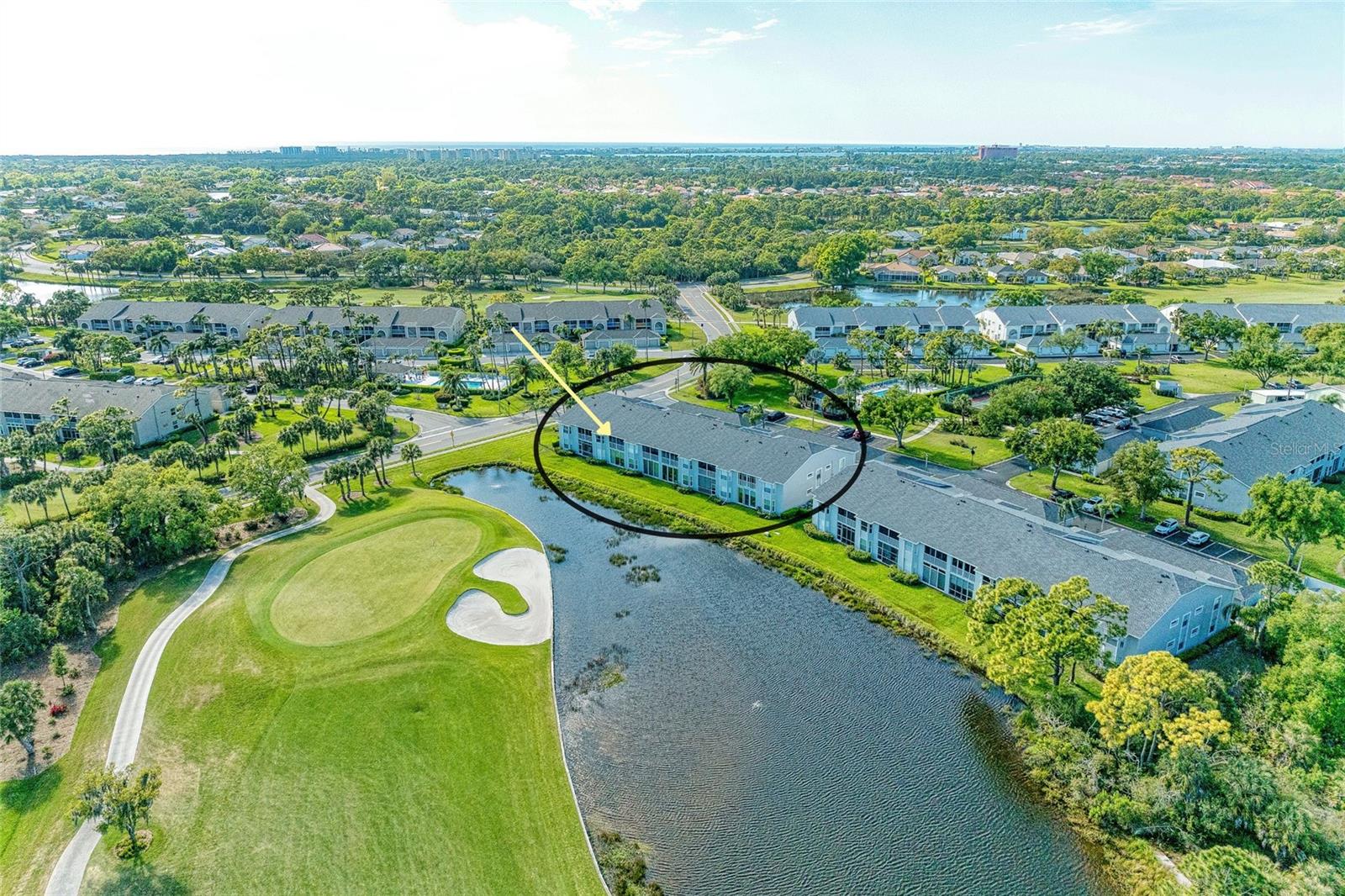 Welcome to your dream condo in the highly sought-after Stoneybrook Golf & Country Club! This stunning, renovated 2-bedroom, 2-bath residence offers 1,333 square feet of light-filled living space with soaring cathedral ceilings and an open-concept design.
The beautifully updated kitchen features wood cabinetry with crown molding, granite countertops, stainless steel appliances, and modern lighting—perfect for both everyday living and entertaining. Luxury vinyl plank flooring flows throughout the main living areas, enhancing the home’s clean, contemporary feel.
Retreat to the spacious owner’s suite, complete with a charming bay window, wood laminate flooring, and a luxurious ensuite bath featuring quartz countertops, dual storage, a sleek square sink, and a custom-tiled walk-in shower with subway tile and mosaic flooring.
A split-bedroom layout ensures privacy, with a generously sized guest bedroom and a fully updated guest bath showcasing new cabinetry, quartz countertops, and stylish fixtures.
Enjoy the best of Florida living with two private lanais—front and rear—both finished with new ceramic tile. Savor peaceful mornings and alfresco dining on the rear lanai overlooking the golf course and lake, or unwind in the evening on the front lanai with stunning sunset views.
Additional highlights include an interior laundry room with ample storage, updated plumbing (re-piped), new AC (2022), and a new hot water heater making it move-in ready.
Residents of Stoneybrook Golf & Country Club enjoy access to a premier gated community featuring an 18-hole championship golf course, clubhouse with dining and lounge, tennis and pickleball courts, fitness center, heated pools, scenic walking trails, and a vibrant social calendar.
Ideally located just minutes from shopping, dining, and the world-renowned Siesta Key Beach, this exceptional condo offers the perfect blend of luxury, comfort, and lifestyle.

Schedule your private showing today!