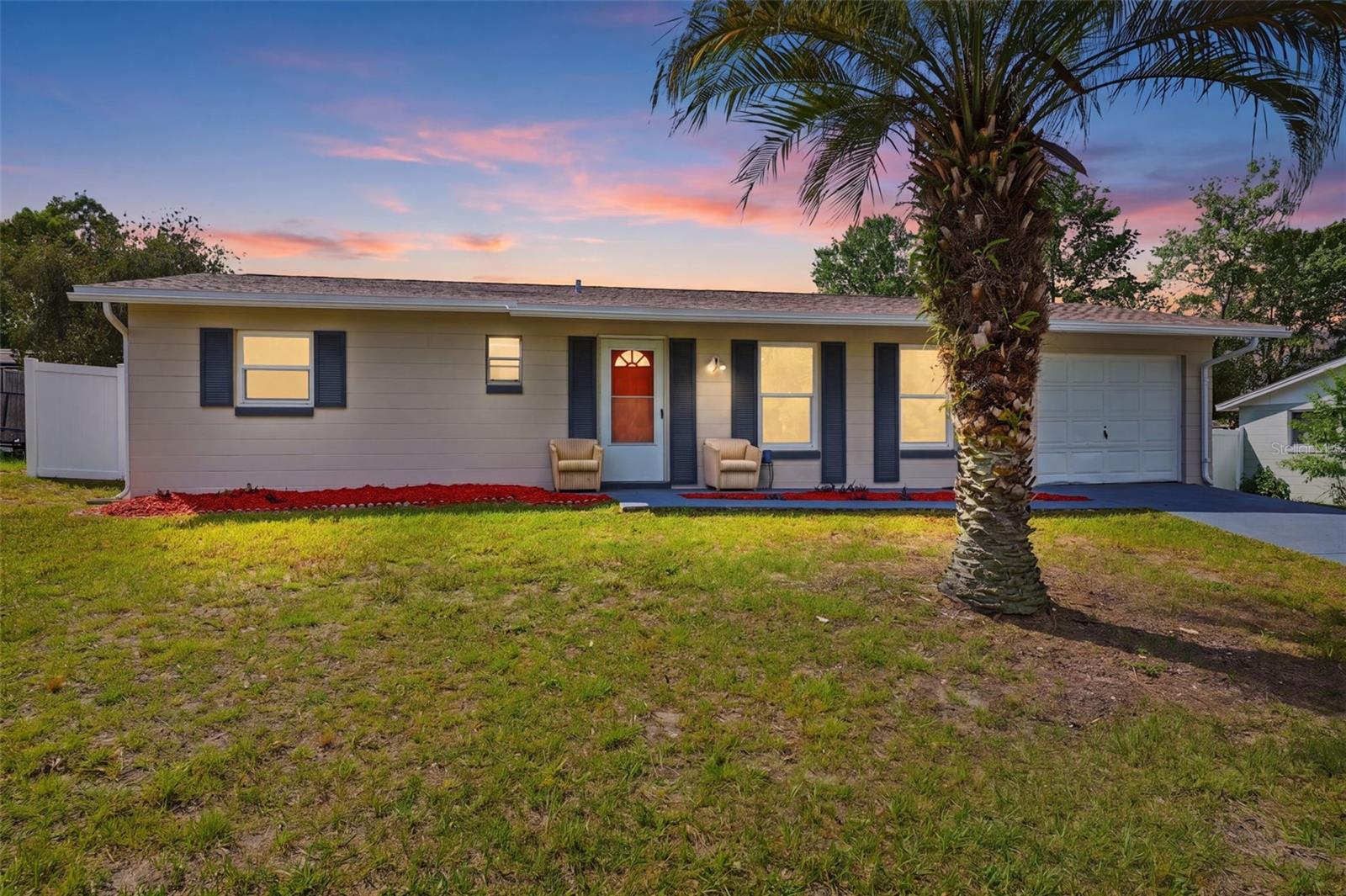 This great home features a NEWLY PAINTED exterior and interior, with 2 bedrooms, 1.5 bathrooms, and a 1-car garage. The interior includes a utility room with washer and dryer hookups. The backyard features a screened lanai and a private, fully fenced yard. Recent updates include a New ROOF (2024), HVAC (2019), a vinyl FENCE with a gate, and WINDOWS and DOORS (2023). Located in the tranquil, family-friendly community of Citrus Springs, this neighborhood is known for its access to nature trails and golf courses, including the nearby El Diablo Golf & Country Club.

This home is not in a flood zone, has no HOA or CDD, and has low taxes. Its location offers a laid-back "Nature Coast" lifestyle, with easy access to the Withlacoochee State Trail and renowned freshwater springs, such as Crystal River, for manatee viewing. It’s also within a reasonable drive to major cities like Ocala and Tampa. Clean 4-Point Report.  Don’t miss this great home. Schedule your private showing!