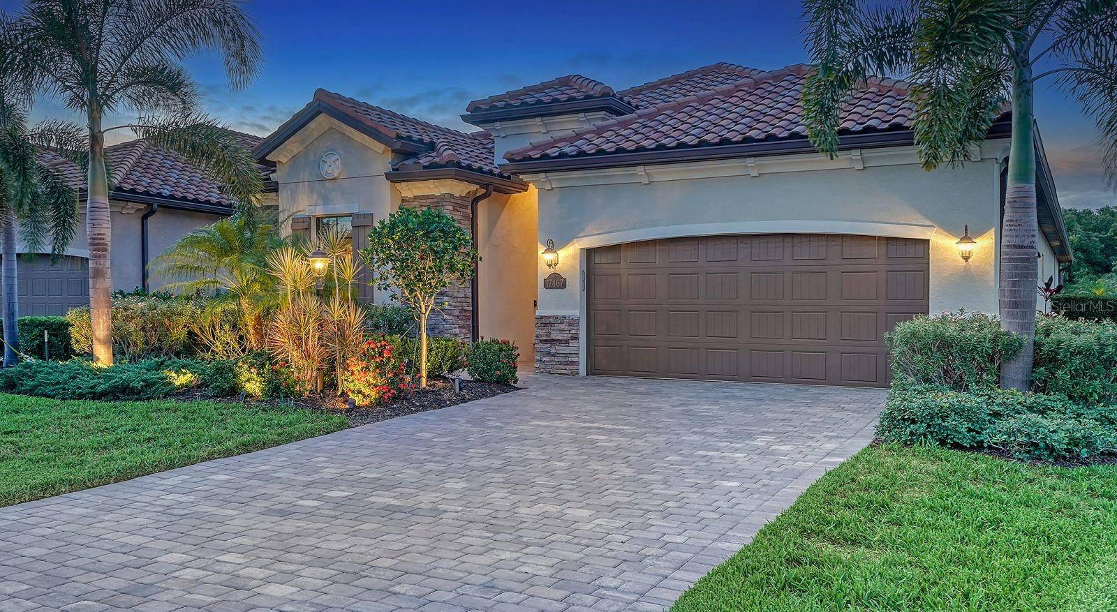Welcome to a golfer’s paradise in Lakewood National. This beautifully upgraded 2020 home offers access to two on-site championship golf courses—Piper and Commander—along with world-class resort amenities. Available turnkey furnished, just bring your clothes and clubs.

The open floor plan is ideal for entertaining, featuring a spacious kitchen that flows into the living area. Step outside to your private tropical retreat with peaceful green-space views, a heated pool and spa, and a built-in outdoor grill on the screened lanai.  Electric hurricane rated shade / cover provides relief from the sun and protection from storms.

The primary suite includes a luxurious en-suite bath with double sinks, a large walk-in shower, soaking tub, and private lanai access. The second bedroom offers a queen bed with its own en-suite bath. A third bedroom with a nearby full bath provides additional comfort, while the office/den includes a desk and queen sleeper sofa for extra guests.

Enjoy exceptional community amenities: Tiki Bar, restaurant, fitness center, resort-style pools with poolside service, full-service spa, tennis, pickleball, and more. Conveniently located near I-75, UTC Mall, Sarasota Airport, Lakewood Ranch Main Street, cultural attractions, and world-renowned Gulf beaches.