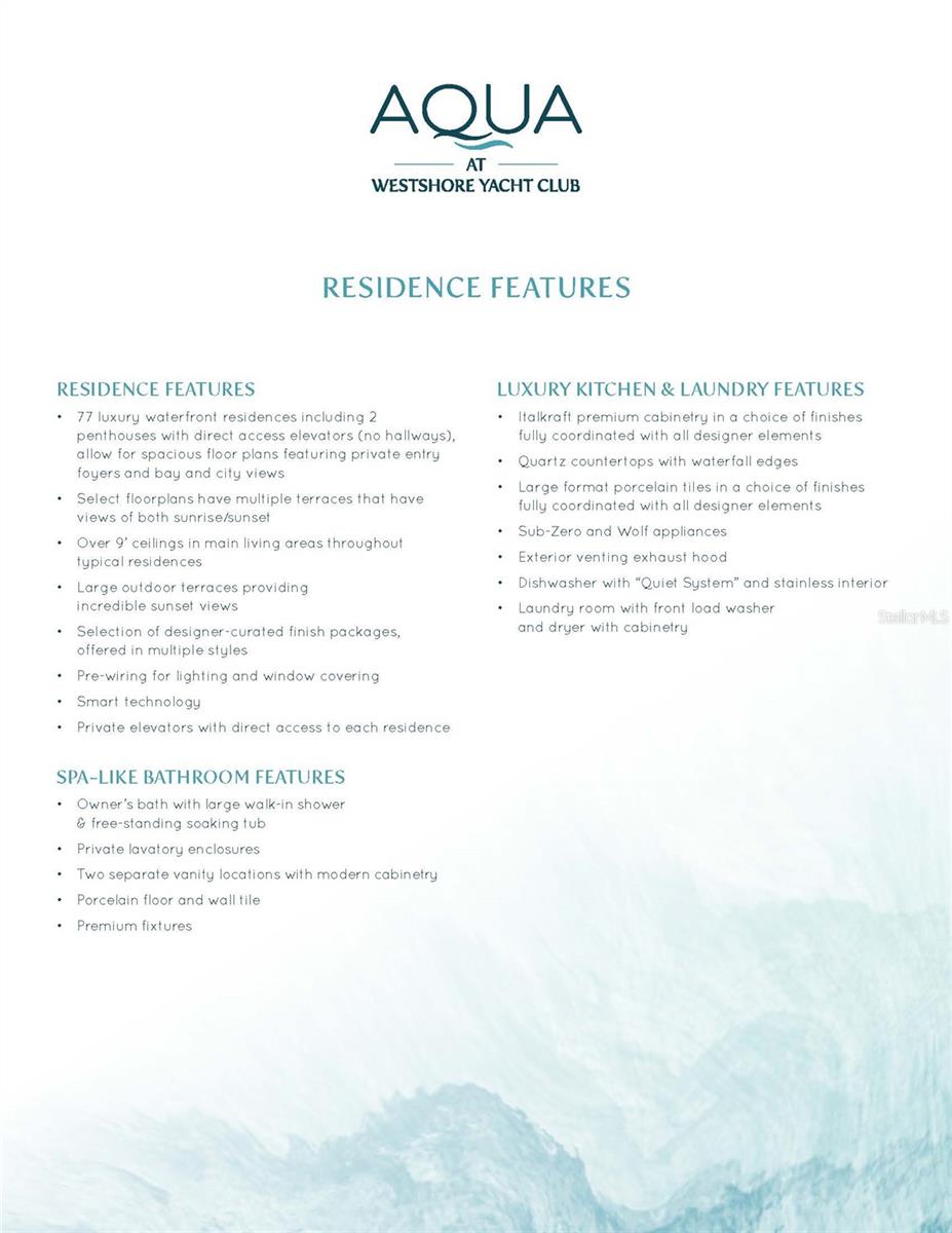 WESTSHORE YACHT CLUB, AQUA TOWER 1 - Residential