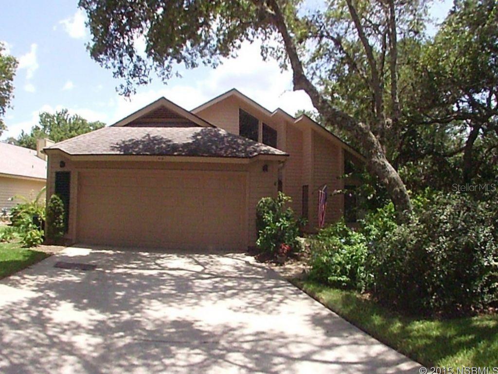 Come see this special one of a kind two bedroom/two bath home in the St. Andrews area of the Sugar Mill Country Club Community.  This is a Troon model without the upstairs loft area.  The home has a large kitchen with many cabinets and an eat-in area.  Large living room/dining area with vaulted ceiling.  Large master bedroom and bath.  Built-in barbecue in the rear for special cookouts.  St. Andrews Community has a beautiful heated pool, complete lawn/shrub maintenance, basic cable TV with DVR, and homes are painted every six years.  Home is in excellent move-in condition. ;Water: City