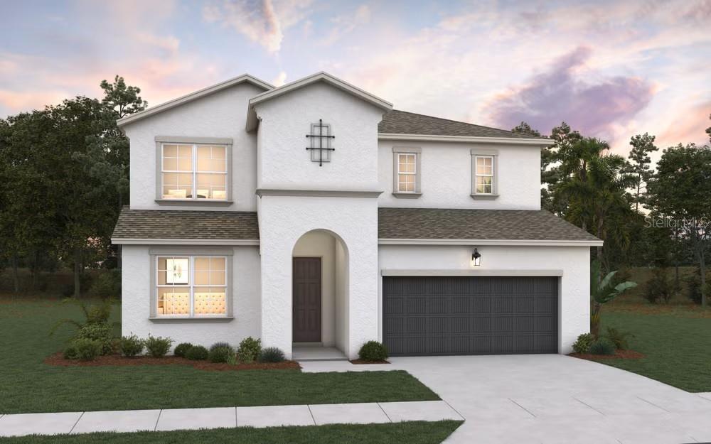 One or more photo(s) has been virtually staged. Under Construction. The Modena floorplan offers 2,519 square feet of spacious, two-story living with 4 bedrooms, 3 bathrooms, and a 2-car garage. The first floor features a bright, open-concept layout with a large gathering room, dining area, and gourmet kitchen complete with a center island and walk-in pantry. A first-floor bedroom with a full bath provides added convenience, while flexible space offers room for a home office, hobby area, or additional living needs. Upstairs, the primary suite provides a private retreat with a beautifully appointed bathroom and large walk-in closet. Two additional bedrooms and a versatile loft offer plenty of space for relaxing, working, or entertaining. A covered lanai completes this thoughtfully designed home in the resort-style Seaire community. Seaire offers a thoughtfully designed Townhome Collection along with 40’, 50’, and 60’ single-family home collections, providing a variety of floor plans to fit a range of lifestyles. Set alongside a stunning 4.5-acre lagoon, residents can enjoy a resort-style atmosphere with opportunities for relaxation, recreation, and connection. Community amenities include high-speed internet, eco-friendly features, and inviting spaces to gather, unwind, and enjoy the outdoors. Located in Parrish, Florida, Seaire offers convenient access to Bradenton, Sarasota, St. Petersburg, and Tampa, making it easy to enjoy coastal destinations, shopping, dining, and everyday essentials while coming home to a peaceful, amenity-rich retreat.