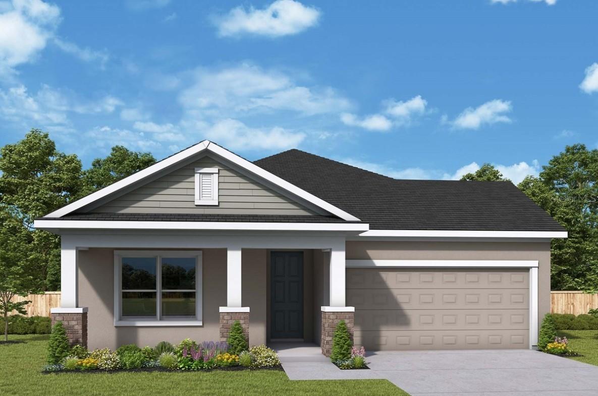 Under Construction. Experience the award-winning craftsmanship and thoughtful design that define every David Weekley Home in The Sparkman. This beautifully designed single-story home features 4 bedrooms, 3 bathrooms, and a private study, offering the perfect blend of comfort, functionality, and style.
Relax on the charming front porch or enjoy the spacious open-concept living area, designed for both everyday living and effortless entertaining. A secondary bedroom with its own private bath provides added privacy for guests or multigenerational living, while the dedicated study creates the ideal work-from-home space. The covered rear lanai extends your living area outdoors, where you'll enjoy no rear neighbors and a tranquil pond view, creating the perfect setting to relax and unwind after a long day.
With an open and inviting layout, thoughtfully designed spaces for every member of the family, and the quality craftsmanship that has made David Weekley Homes an award-winning builder, The Sparkman truly has it all.
For a limited time, take advantage of exclusive incentives available to the first 10 buyers, including a 4.99% fixed interest rate while the home is under construction, plus all allowable closing costs paid.
Don't miss your opportunity to own this exceptional home in Palmeras at Crossprairie, one of Central Florida's most exciting new communities. Schedule your private tour today!