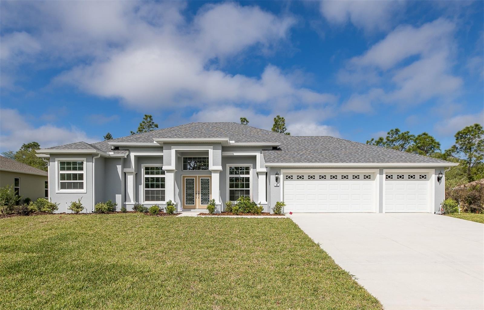 Don't miss a rare chance to move into a NEW 3-bedroom plus den/office, 2-bath split-plan POOL home with an EXTENDED 3-car garage in a remarkable GOLF COURSE community of Sugarmill Woods. Highly customized construction with endless list of upgrades as: Granite Tops Kitchen & Baths, Undermount Kitchen Sink, Soft Close Thermaform Doors & Drawers Cabinets, Kitchen Uppers with Crown Molding, Double Tray Ceiling, Wood Look Tile Floors Living Area, Tile Floors Baths, Radiant Barrie, Nook Cabinet Server, Attic Storage Trusses, Pull Down Attic Stairs, Side Garage Door, Saltwater Generator to be installed before closing. 2-10 Home Buyer warranty. Residents of the community enjoy the greenbelt design with natural buffer behind homes, an optional country club membership with golf, tennis, pickleball, fitness, and dining, plus convenient access to the Suncoast Parkway. Nearby attractions include Homosassa Springs Wildlife State Park, Crystal River for boating and manatee tours, and the Gulf Coast for fishing and waterfront dining, offering a lifestyle that blends recreation, nature, and country club living.