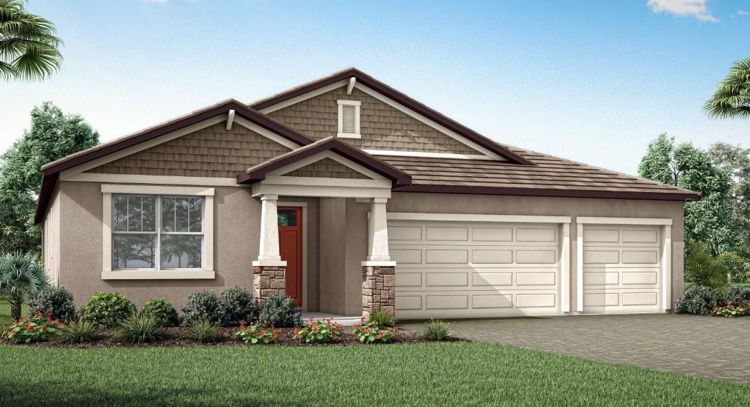 Under Construction. This beautifully designed Isle Royal home in the Lakeside community offers modern comfort, spacious living, and thoughtfully curated finishes throughout, beginning with soft gray cabinetry, smooth Arctic white quartz style counters, luxury vinyl plank flooring in the main living areas, and a stunning executive kitchen layout featuring stainless steel appliances and a gas cooktop. An open great room floods with natural light and flows seamlessly into the dining area and covered lanai, creating an ideal setting for relaxation or entertaining. The owner’s suite provides a serene retreat with a generously sized walk in shower, dual sinks, and elevated cabinetry, while additional bedrooms and baths offer flexibility for family or guests. Impact resistant windows throughout the home enhance peace of mind. Lakeside residents enjoy two robust amenity centers, offering two pools including a beach entry pool with lap lanes and spa, two clubhouse- one with fitness center, pickleball courts, dog parks, a tot lot, indoor and outdoor gathering spaces, and a spacious event lawn, all designed to elevate everyday living with recreation and community connection. With its prime Wellen Park location close to dining, shopping, entertainment, and scenic outdoor activities, this home delivers the perfect blend of comfort, style, and Florida lifestyle living.
***Photos, renderings and plans are for illustrative purposes only and should never be relied upon and may vary from the actual home. Pricing, dimensions and features can change at any time without notice or obligation. The photos may be from a furnished model home and not the home offered for sale.