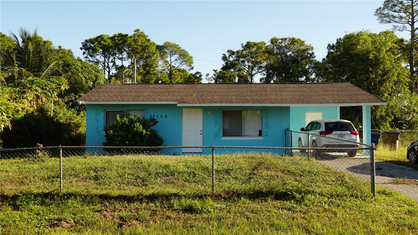 Short Sale. This charming 2-bedroom, 1.5-bath home offers comfort, convenience, and great value in a centrally located area of Lehigh Acres. The home features a functional layout with a spacious living area, an efficient kitchen, and plenty of natural light throughout. The fenced backyard provides privacy and room to relax, garden, or play—ideal for pets or outdoor living. Well maintained and affordably priced, this property represents an excellent opportunity for first-time buyers, downsizers, or investors alike. Agents must review private remarks and MLS supplements prior to showing.