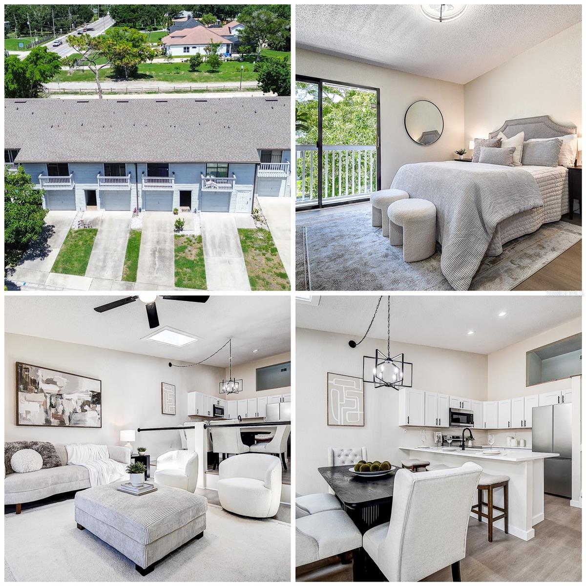 SELLER IS OFFERING $10,000 TOWARDS CLOSING COSTS!!!! $14,000 ROOF ASSESSMENT PAID IN FULL BY THE SELLER!!! AC IS 2025. Welcome home to this beautifully remodeled condo in the heart of Pinellas Park! Completely updated from top to bottom, this move-in-ready home offers the perfect blend of modern finishes, low-maintenance living, and an unbeatable location. Step inside to soaring vaulted ceilings, fresh interior paint, and gorgeous luxury vinyl plank flooring throughout. The open-concept floor plan is ideal for entertaining, with the fully remodeled kitchen overlooking the spacious living area. You’ll love the all-wood cabinetry, stone countertops, and brand-new stainless steel appliances that create a stylish and functional space for everyday living. Upstairs, you’ll find two generously sized bedrooms and 1.5 bathrooms, providing the perfect layout for privacy and comfort. Enjoy your morning coffee or unwind after a long day on the large back porch overlooking the scenic horse trail, offering a peaceful outdoor retreat. Even better, the community is currently receiving brand-new Hardie siding and fresh exterior paint, all of which has already been paid for as well. Residents enjoy access to a gorgeous community pool and clubhouse, making it easy to relax and enjoy the Florida lifestyle. Centrally located in Pinellas Park, you’re just minutes from shopping, restaurants, entertainment, and Florida’s world-famous Gulf beaches. This is a rare opportunity to own an affordable, fully renovated condo with major improvements already completed—simply move in and enjoy! Take a look today!