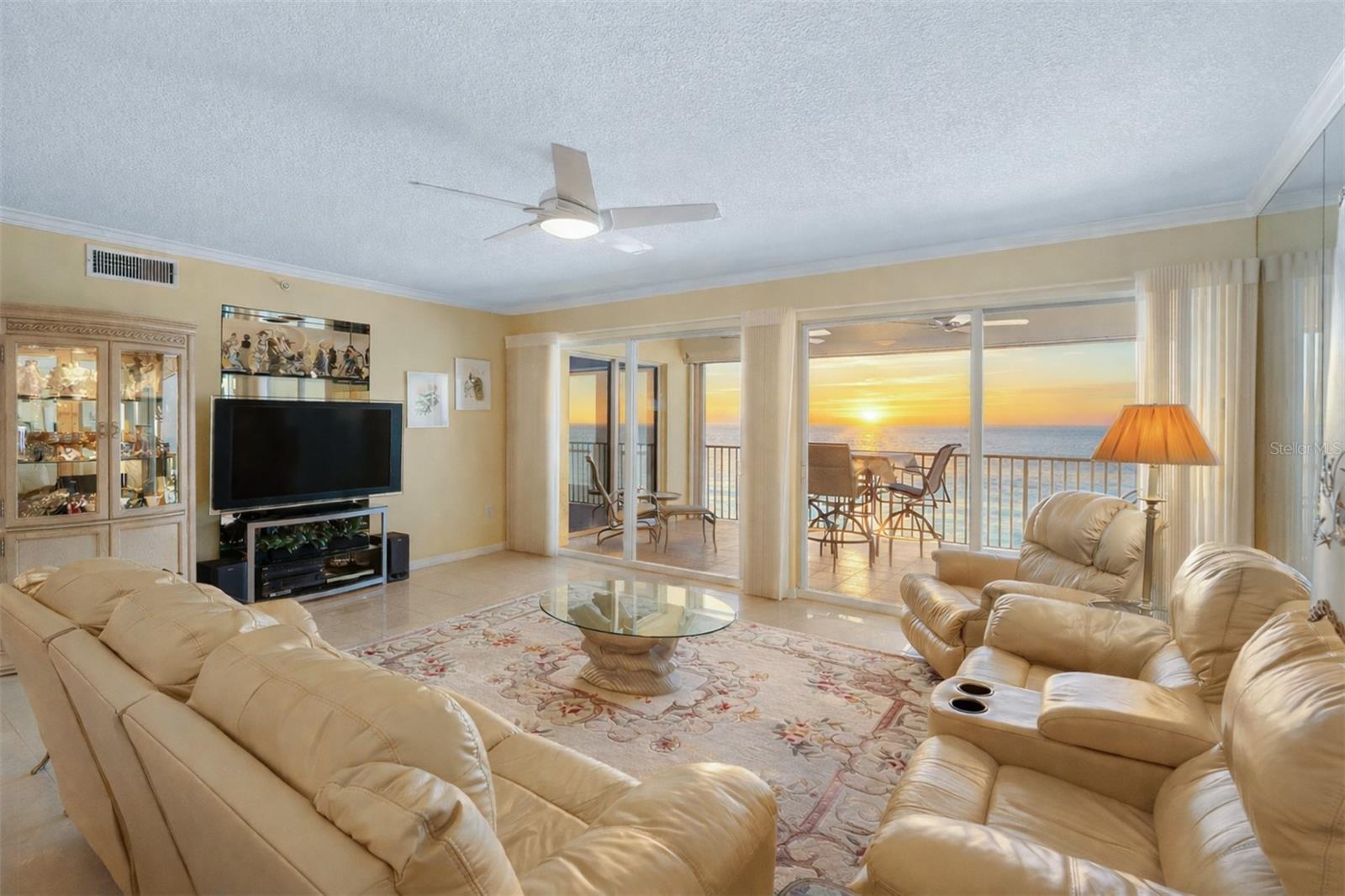 Experience unrivaled coastal luxury at The Tides Beach Club, a rarely available three-bedroom in Building One at North Redington Beach. This expansive 2,227-square-foot home features an open, tiled kitchen, dining and living plan and an 18 by 11 covered terrace offering unobstructed, panoramic views of the Gulf, powder-white sand and legendary sunsets. Split-bedroom layout with the primary suite facing the Gulf and direct terrace access. This meticulously kept home showcases light porcelain and marble flooring, crown molding, floor-to-ceiling windows, full balcony shutters and abundant natural light. The primary suite is a serene retreat with dual walk-in closets and a spa-like ensuite. Laundry room, generous storage like the private owner’s storage and additional storage cage on the same floor and assigned covered parking in the gated garage complete the practical comforts. The Tides Beach Club is a premier resort-style community with over a quarter-mile of private beach and unparalleled amenities, multiple heated beachfront pools, three hot tubs, clubhouse with function/meeting spaces, fitness center, library, billiards, onsite management and grounds crew, a new sea wall, recently refreshed roofs and clubhouse and a secure, gated entry with monitored access and controlled beach gates. The residence is pet friendly, allowing two pets up to 35 pounds. Unbeatable location, a short distance to restaurants, shops, community tennis, minutes to Clearwater Beach and St. Pete Beach, roughly 20 minutes to the St. Pete/Clearwater Airport and roughly 45 minutes to Tampa International. This is a rare opportunity to own in the Soreno Building, once the iconic Tides Hotel, now reimagined as one of Pinellas County’s most sought-after beachfront communities. Schedule your private showing to experience the  Florida beachfront lifestyle. There is plumbing for the third bathroom to be added.