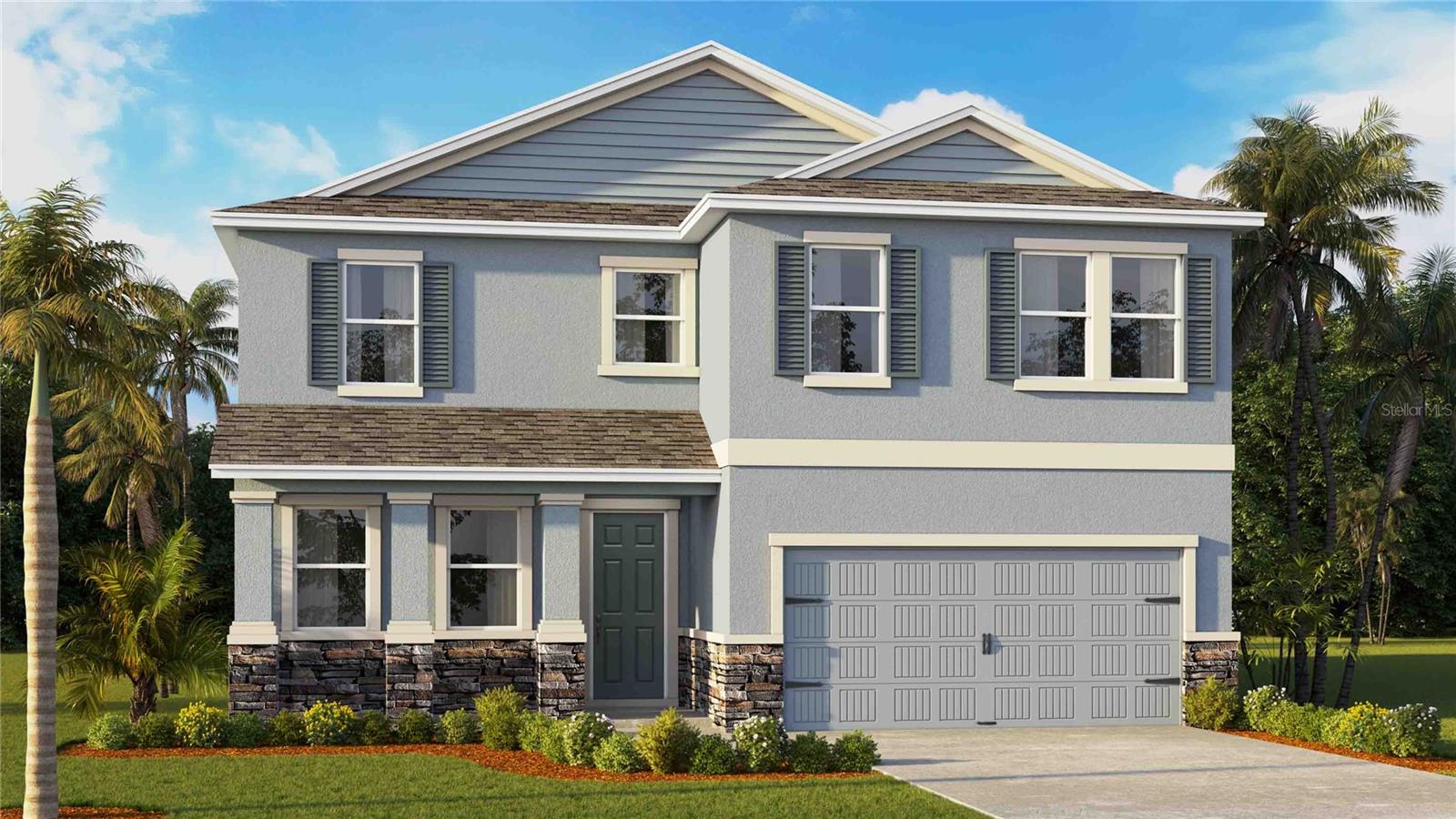 Under Construction. This 2 story home features a well-appointed kitchen that overlooks the living and dining areas and flows outdoors to a covered lanai. The flex space at the front of the home and a guest room and full bath off the living area complete the first floor. Upstairs, Bedroom 1 is complete with an ensuite bathroom and offers tons of space. Two additional bedrooms, a second full bath, and a laundry room surround a large bonus room, perfect for work or for play. This home comes with an installed range, microwave, and built-in dishwasher. Pictures, photographs, colors, features, and sizes are for illustration purposes only and will vary from the homes as built. Home and community information including pricing, included features, terms, availability, and amenities are subject to change and prior sale at any time without notice or obligation. CRC057592.