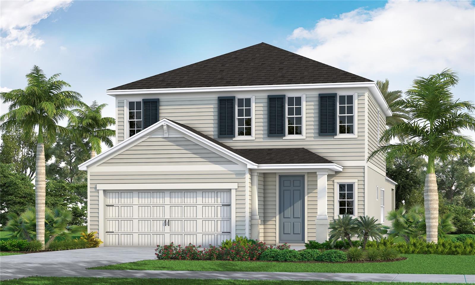 Under Construction. The Heritage 2 is a 2-story, 4 bedroom, 2.5 bath single-family home featuring 2,429 sq.ft. of living space. The first floor holds a beautifully-equipped kitchen and over-sized walk-in pantry, offering plenty of space for culinary creativity. The oversized island and café area are the perfect setting to enjoy your meals or catch up with friends over coffee. The great room features sliding doors, where you can enjoy the view of your lanai in or outdoors. The master bedroom is located on the first floor, with dual sink vanities, a walk-in closet and corner shower. Upstairs, there is a second bath, located between the second and third bedroom. Two of the bedrooms have walk-in closets, and all are anchored by a spacious loft that you can transform into another living area.